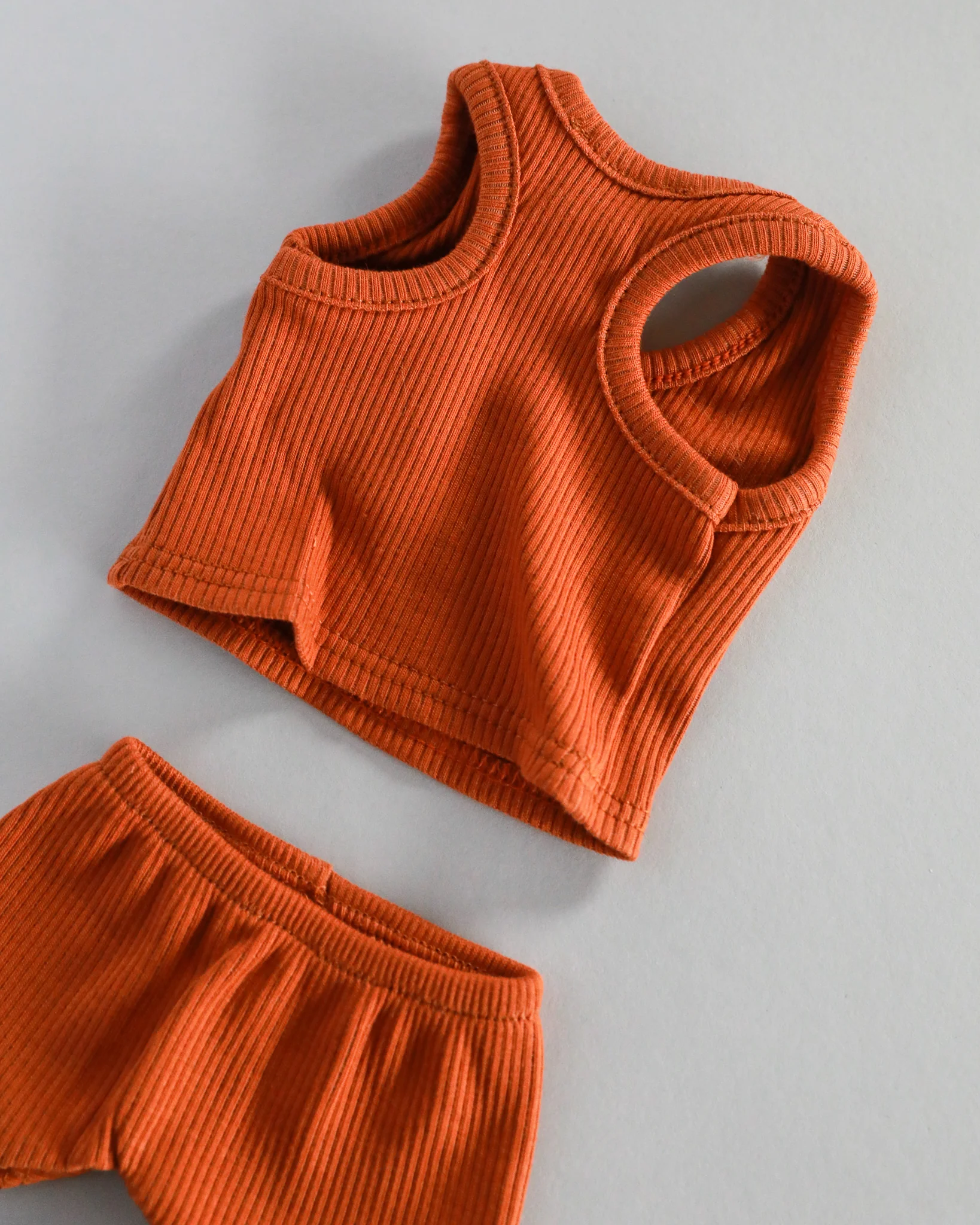 Minikane Doll Clothes |  Two-Piece Tank Doll Outfit - Caramel - Image 2