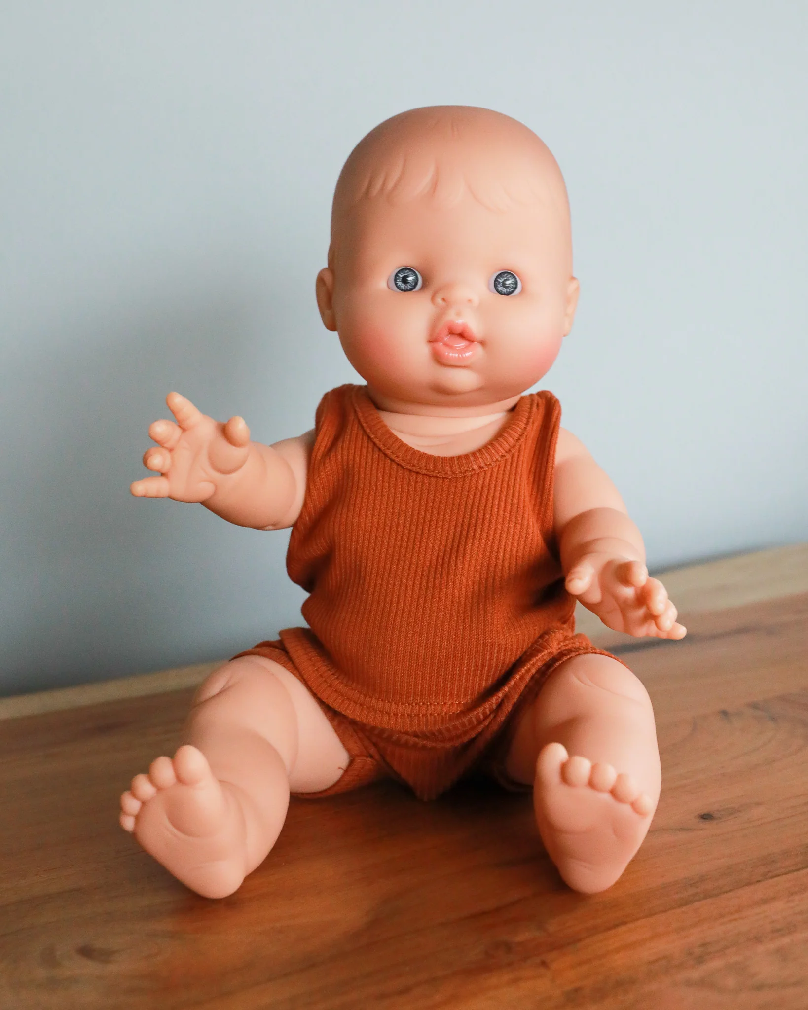 Minikane Doll Clothes |  Two-Piece Tank Doll Outfit - Caramel - Image 4