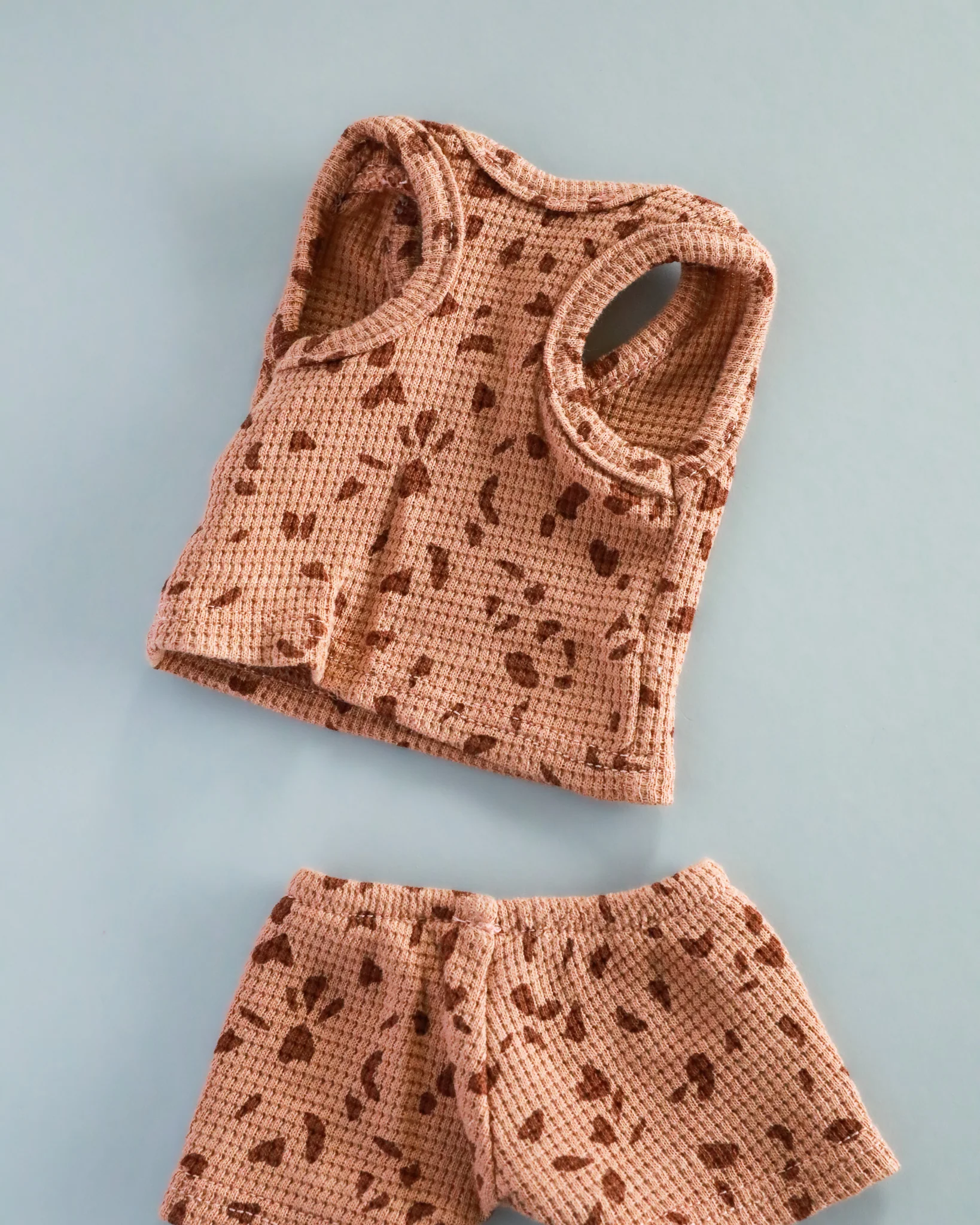 Minikane Doll Clothes | Two-Piece Tank Doll Outfit - Brown Pebbles - Image 2