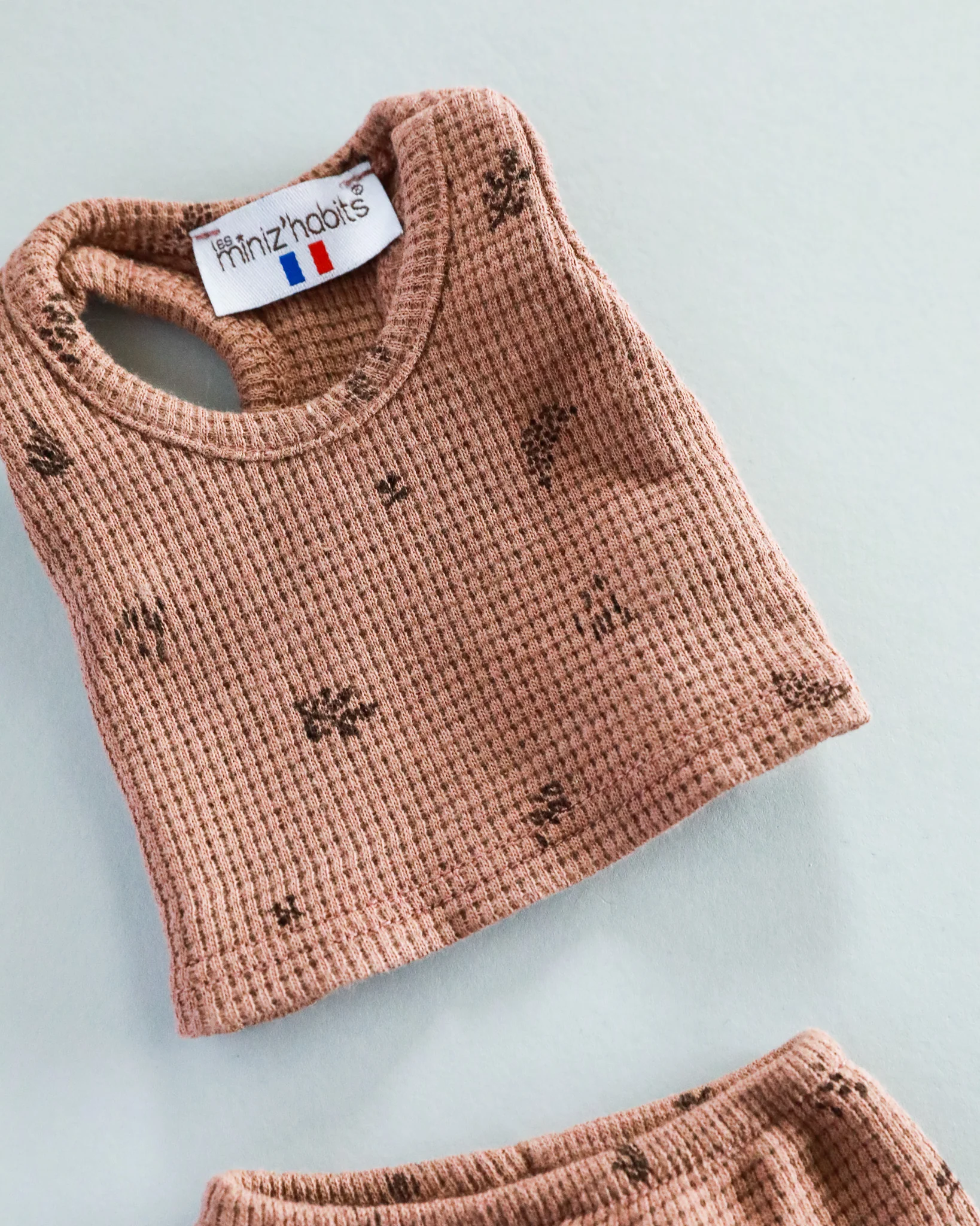 Minikane Doll Clothes | Baby Boy Doll Tank Set - Chestnut - Image 2
