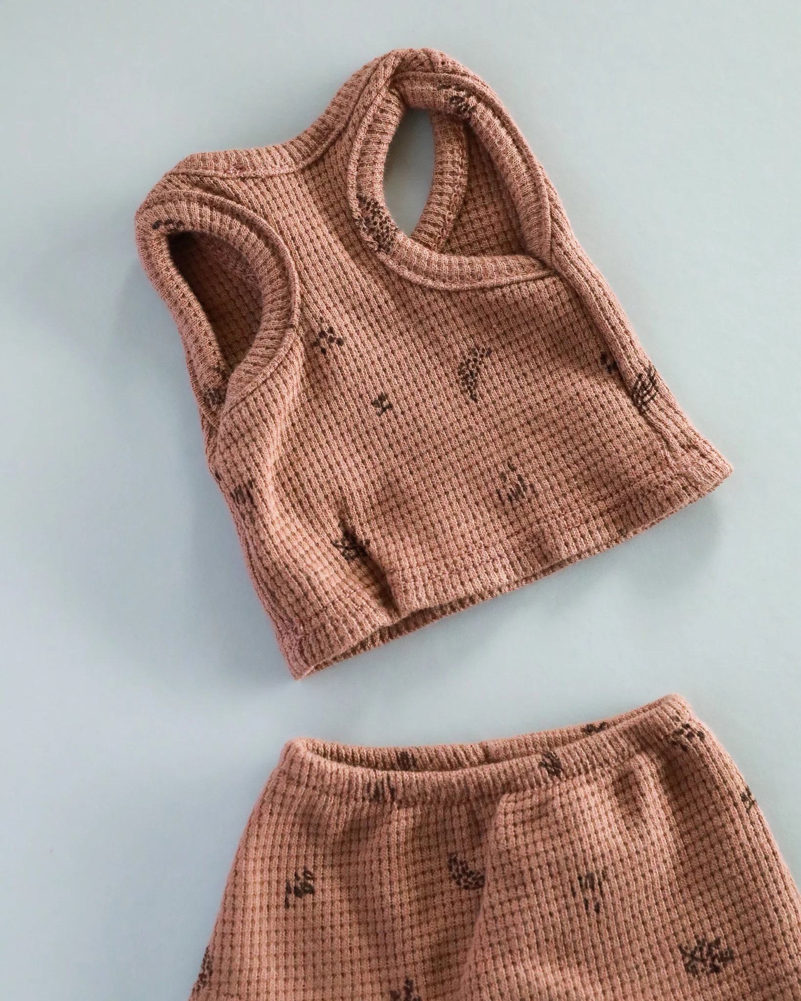 Minikane Doll Clothes | Baby Boy Doll Tank Set - Chestnut - Image 3