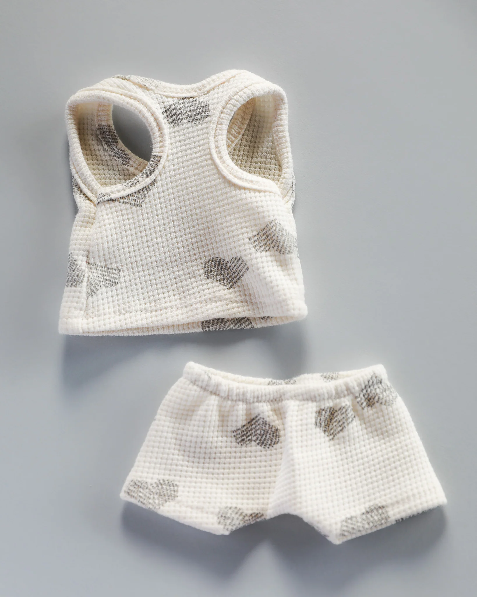 Minikane Doll Clothes | Baby Boy Doll Tank Set - Hearts - Image 2