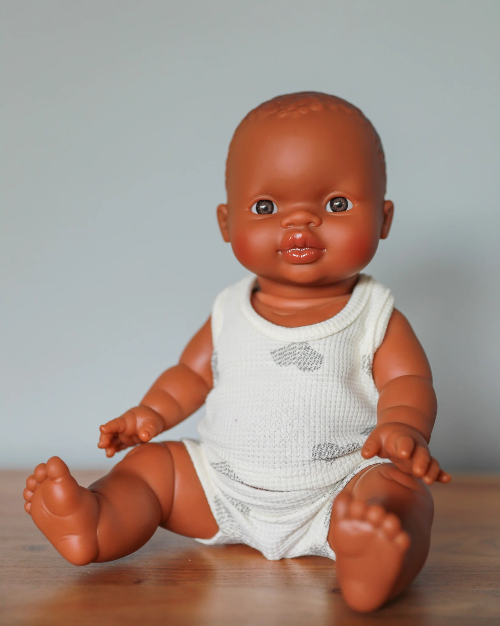 Minikane Doll Clothes | Baby Boy Doll Tank Set - Hearts - Image 3