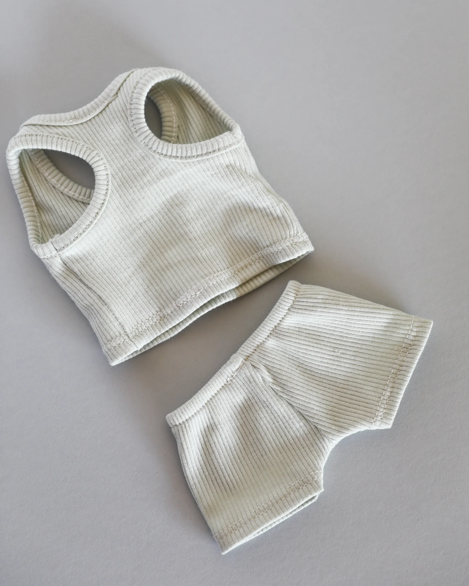 Minikane Doll Clothes | Baby Boy Doll Tank Set - Mint - Image 4