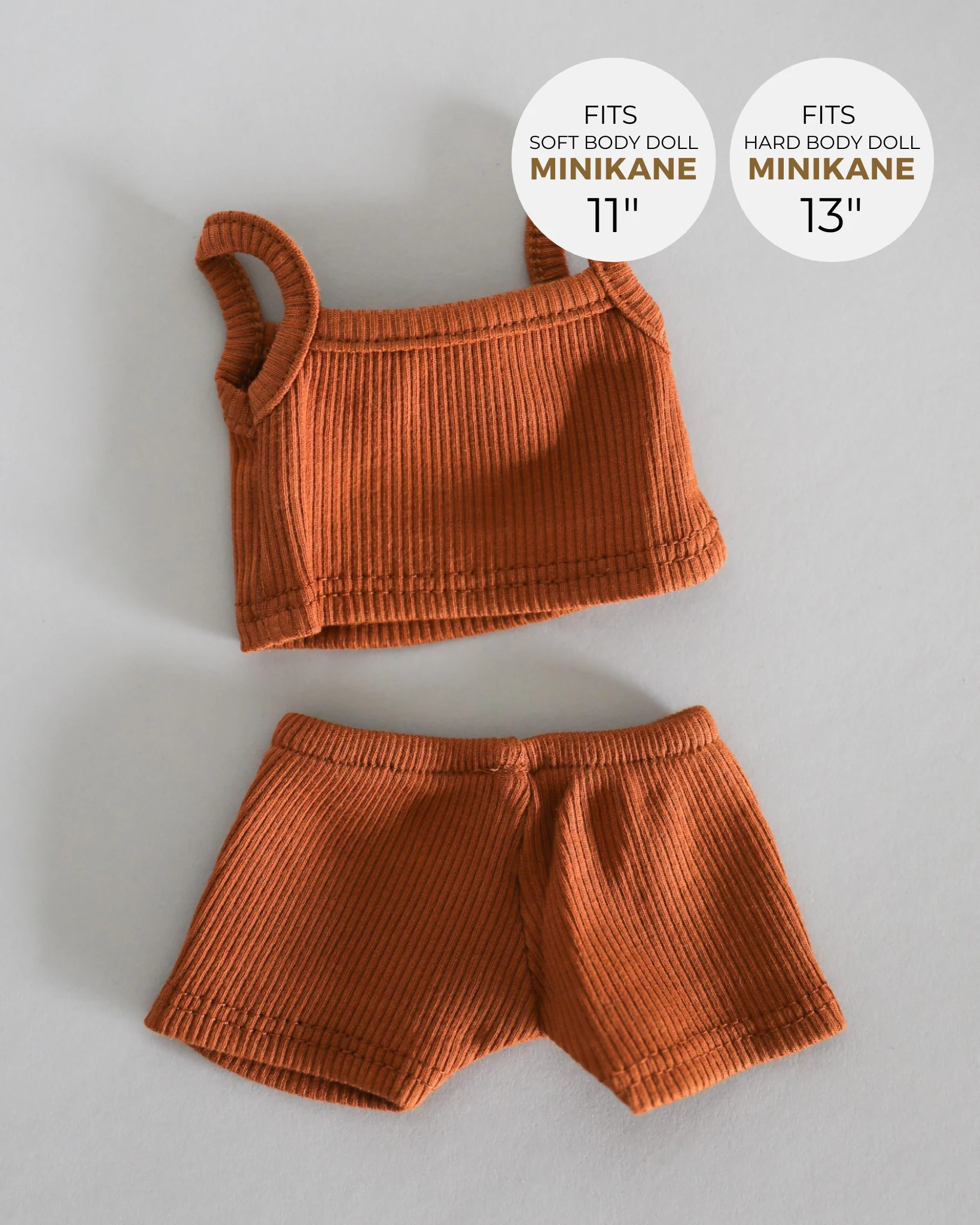 Minikane Doll Clothes | Baby Boy Doll Underwear Set (Brown) - Image 5
