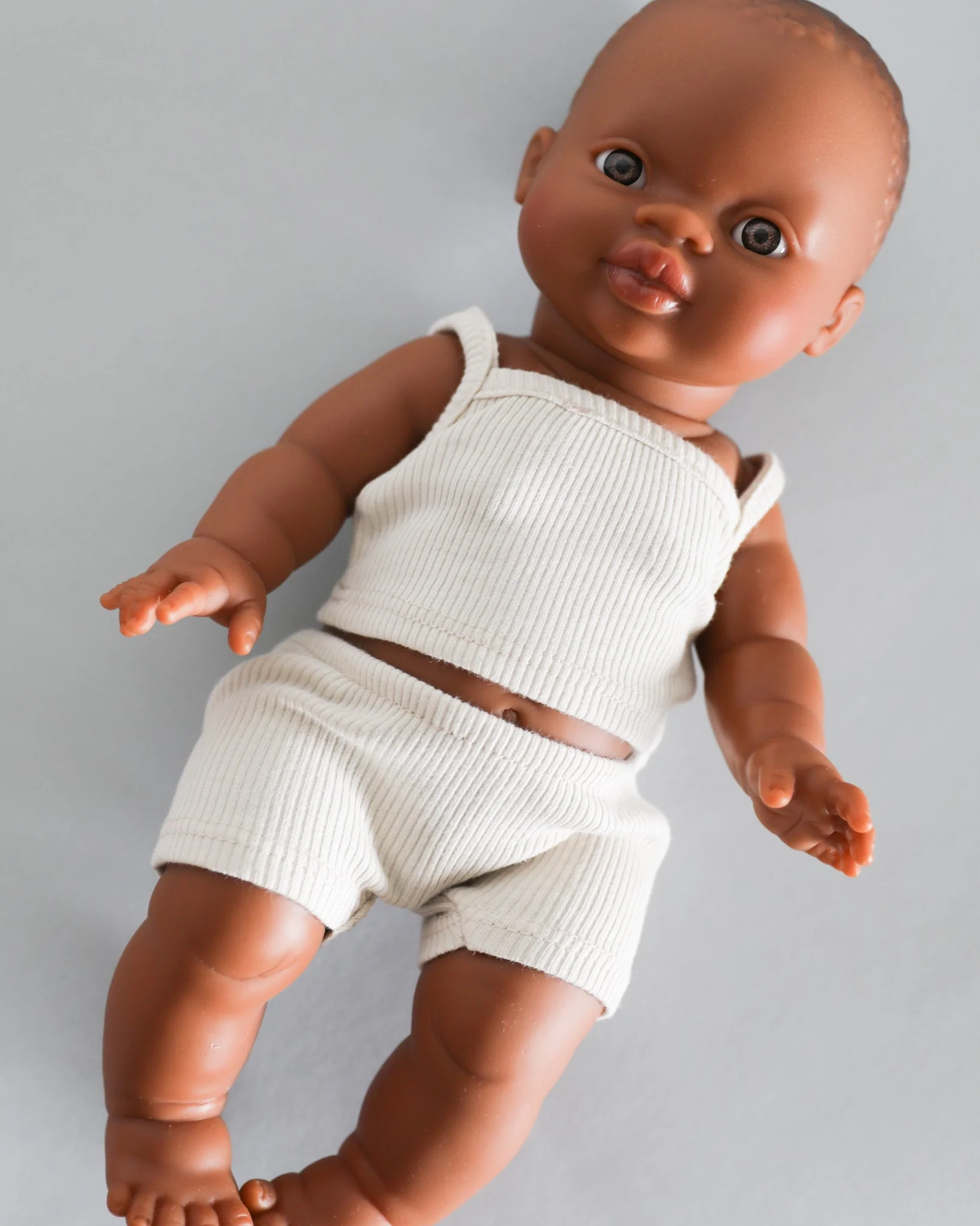 Minikane Doll Clothes | Baby Boy Doll Underwear Set (White) - Image 3