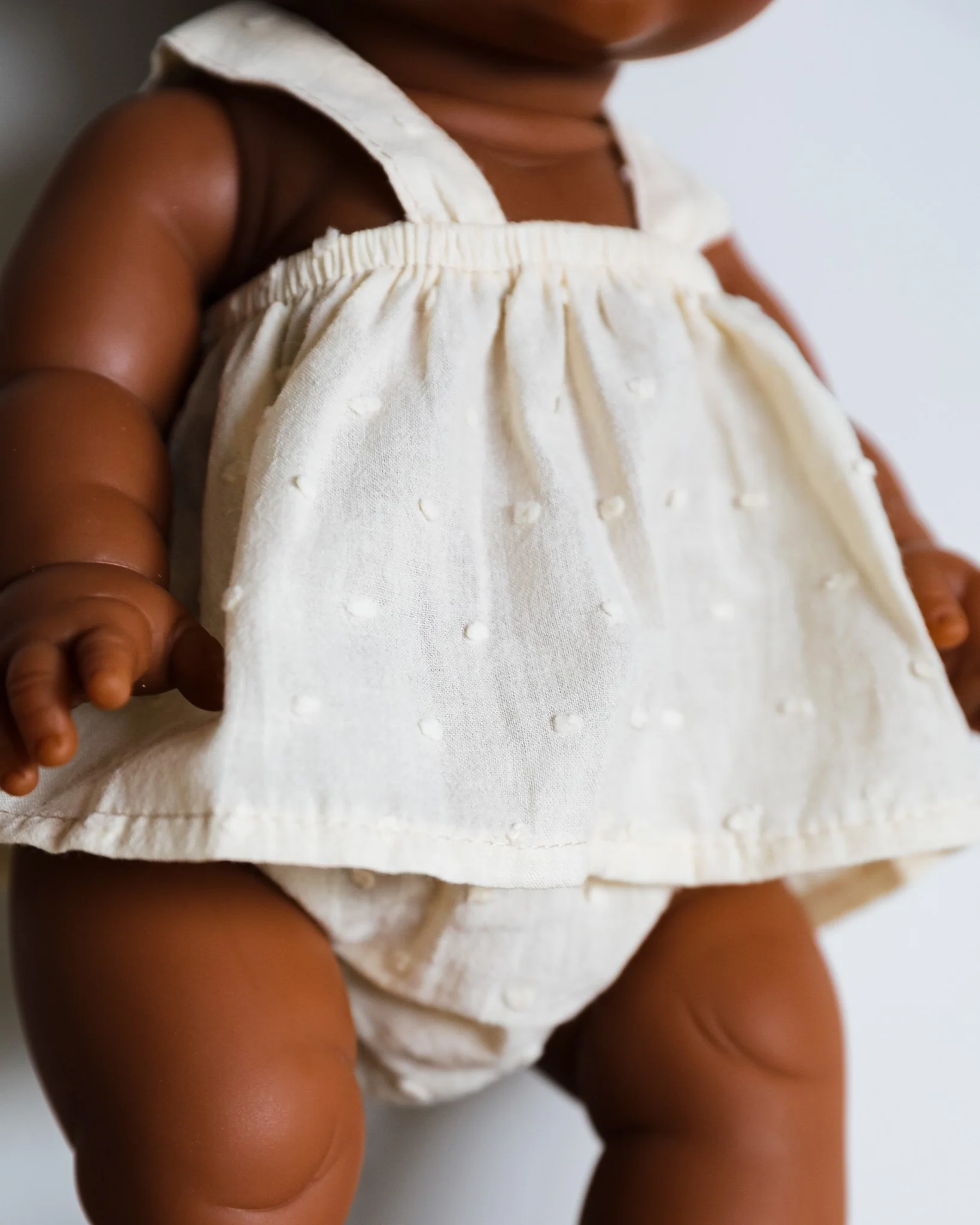 Minikane Doll Clothes | Baby Doll Bloomer and Tank Set (White) - Image 4
