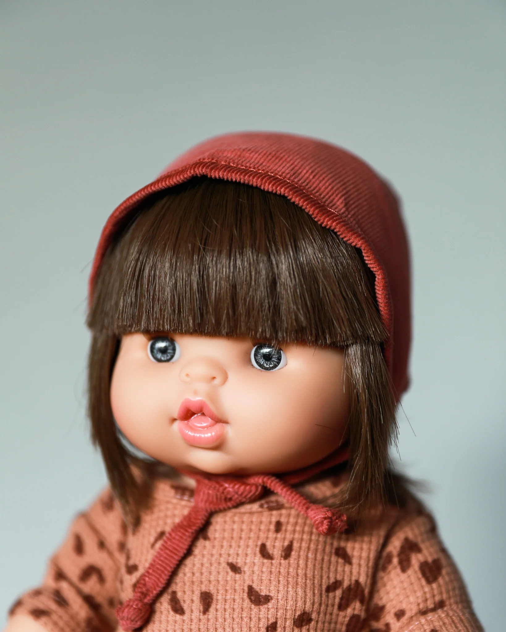 Minikane Doll Clothes | Doll Bonnet - Marsala - Image 2