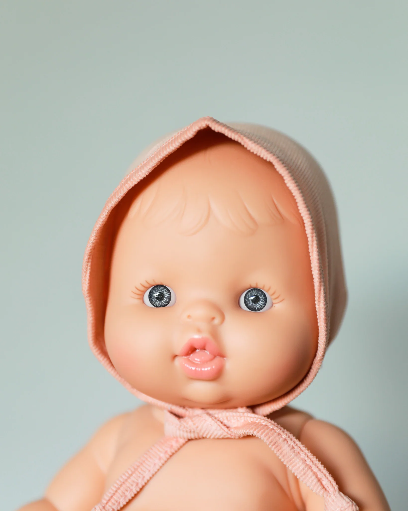 Minikane Doll Clothes | Baby Doll Bonnet - Soft Pink - Image 4
