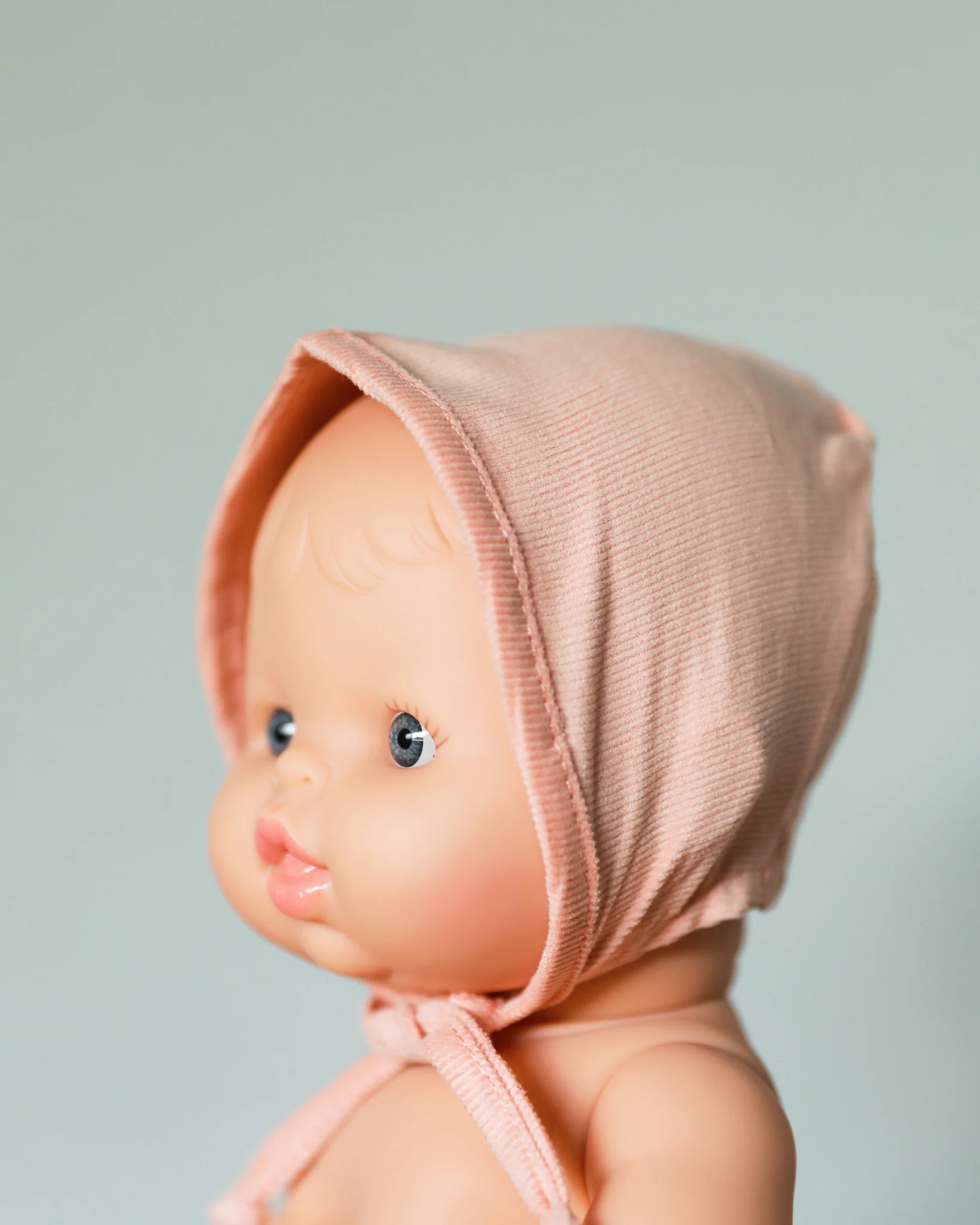 Minikane Doll Clothes | Baby Doll Bonnet - Soft Pink - Image 5