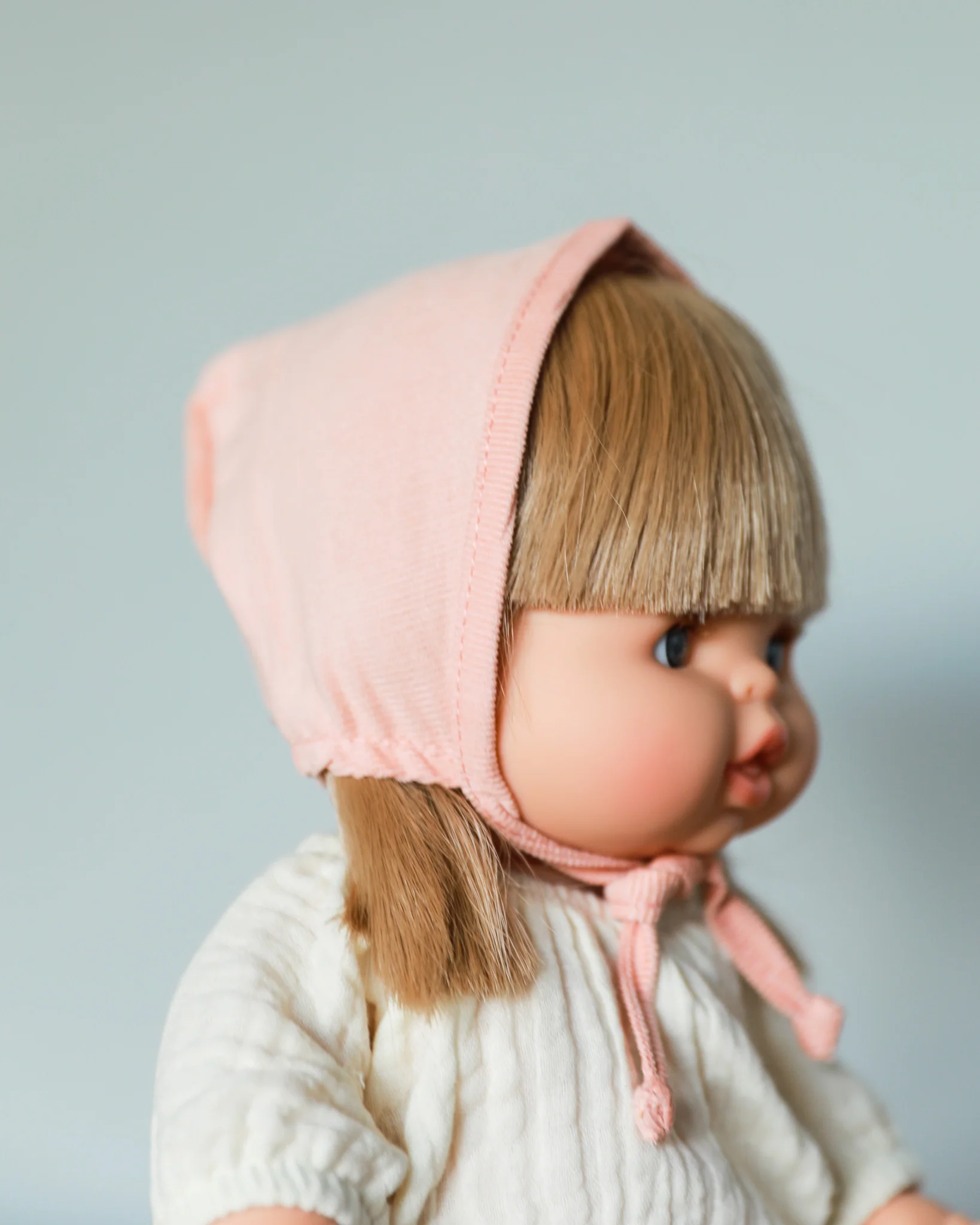 Minikane Doll Clothes | Baby Doll Bonnet - Soft Pink - Image 8