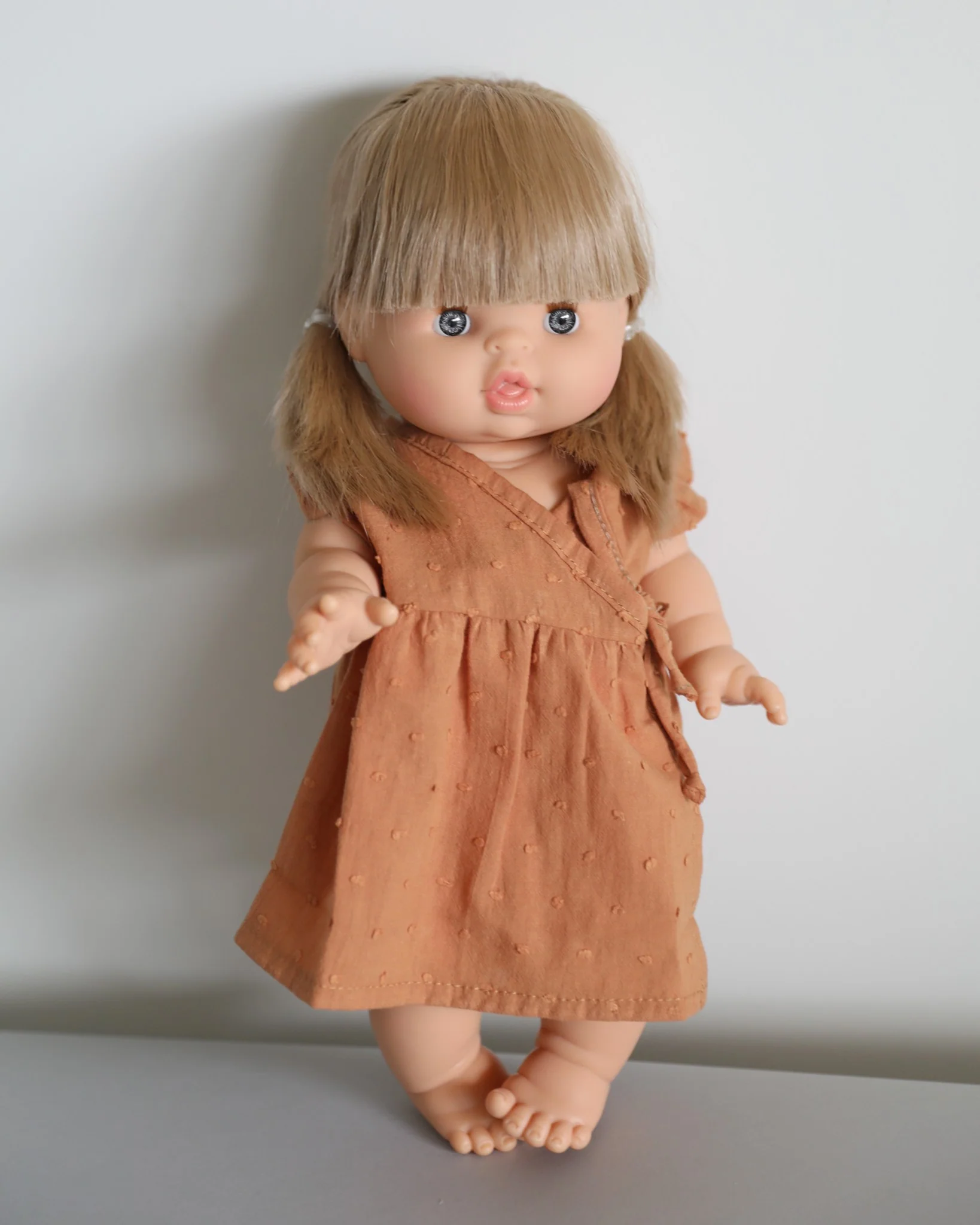 Minikane Doll Clothes | Baby Doll Dress (Brown) - Image 2