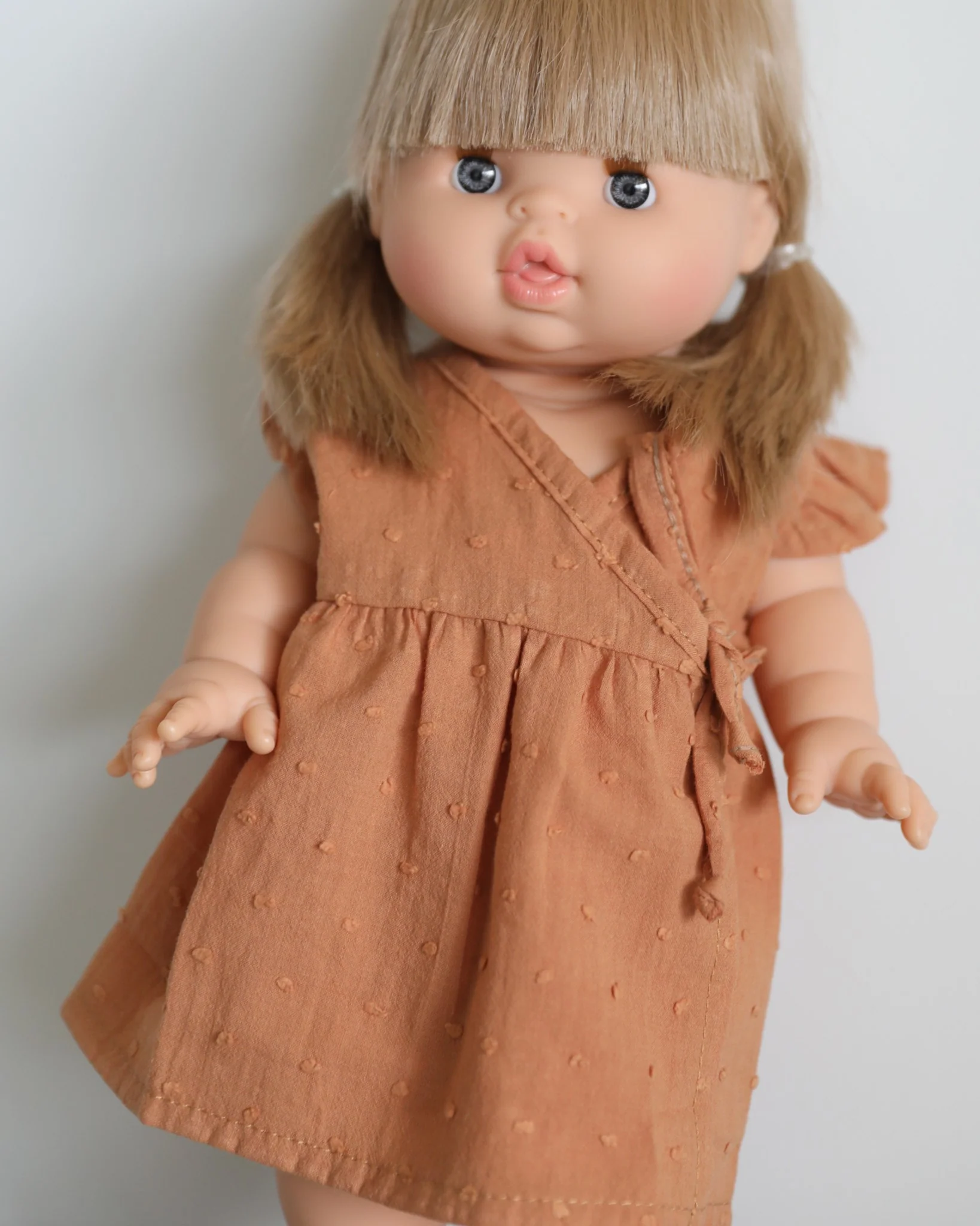 Minikane Doll Clothes | Baby Doll Dress (Brown) - Image 3