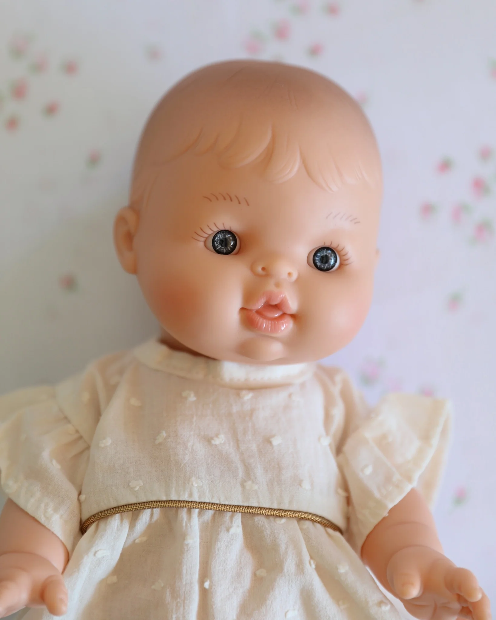Minikane Doll Clothes | Baby Doll Dress (White) - Image 4