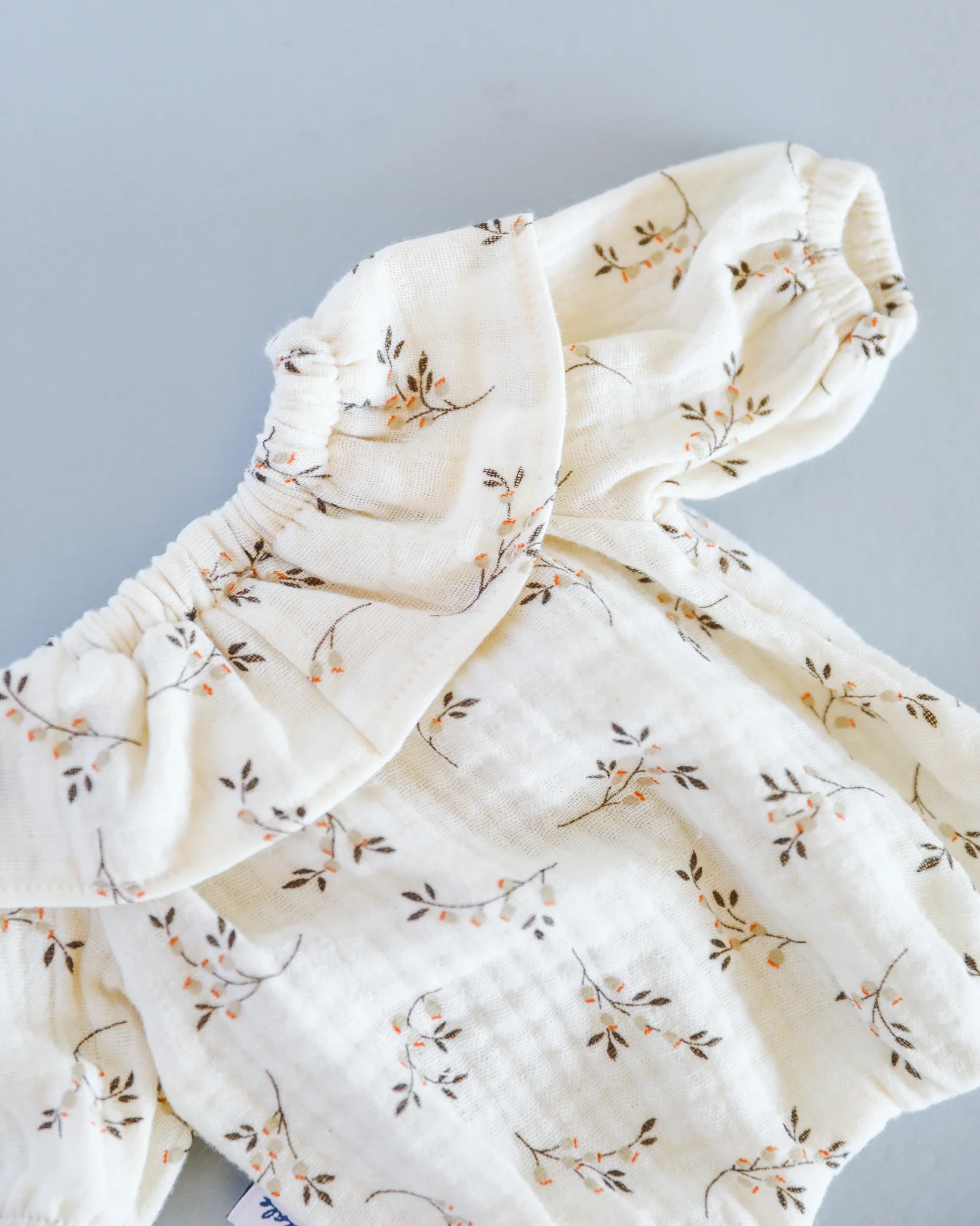Minikane Doll Clothes | Doll Muslin Romper - Flowers - Image 2