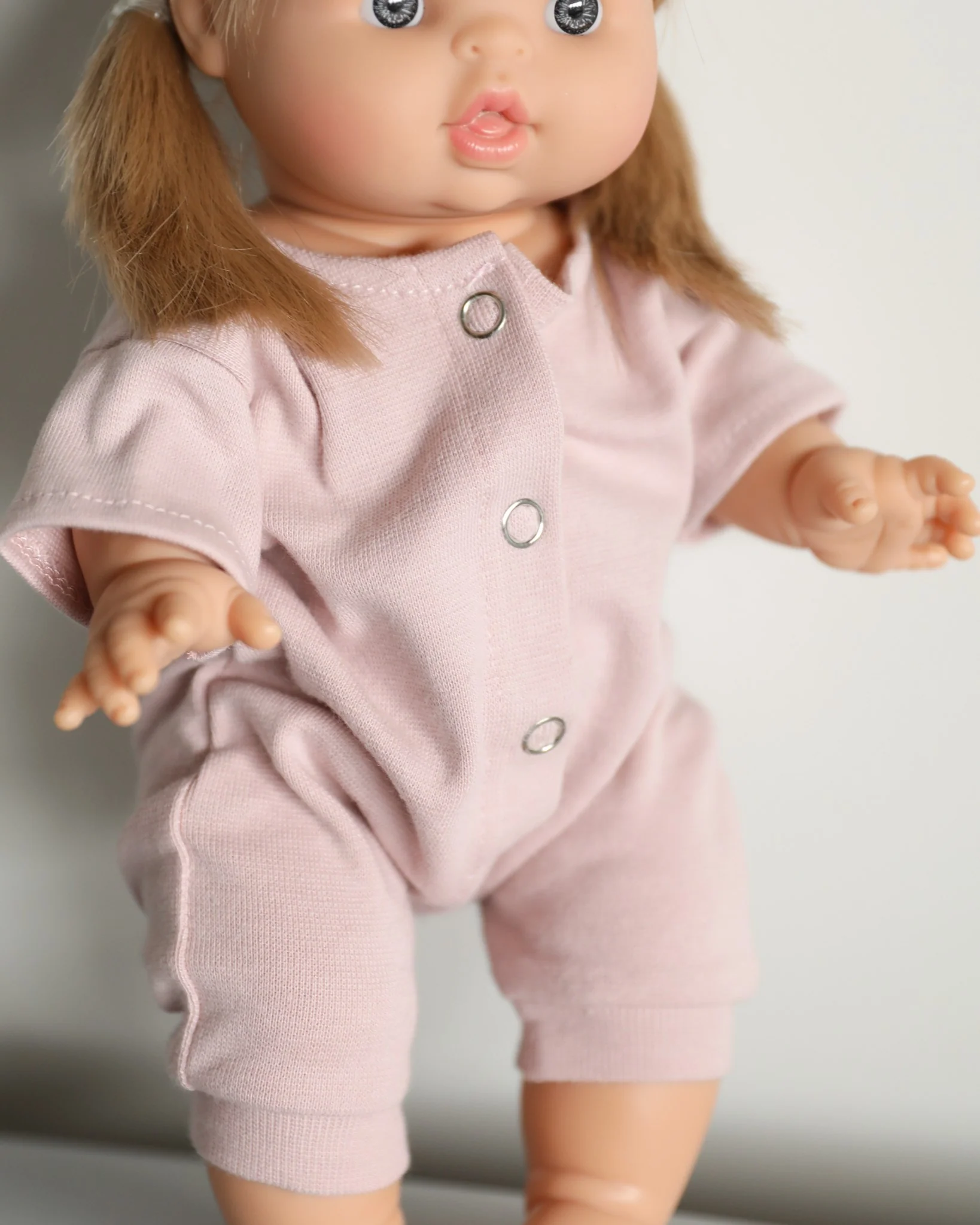 Minikane Doll Clothes | Baby Doll Jumpsuit with Headband (Petal) - Image 3