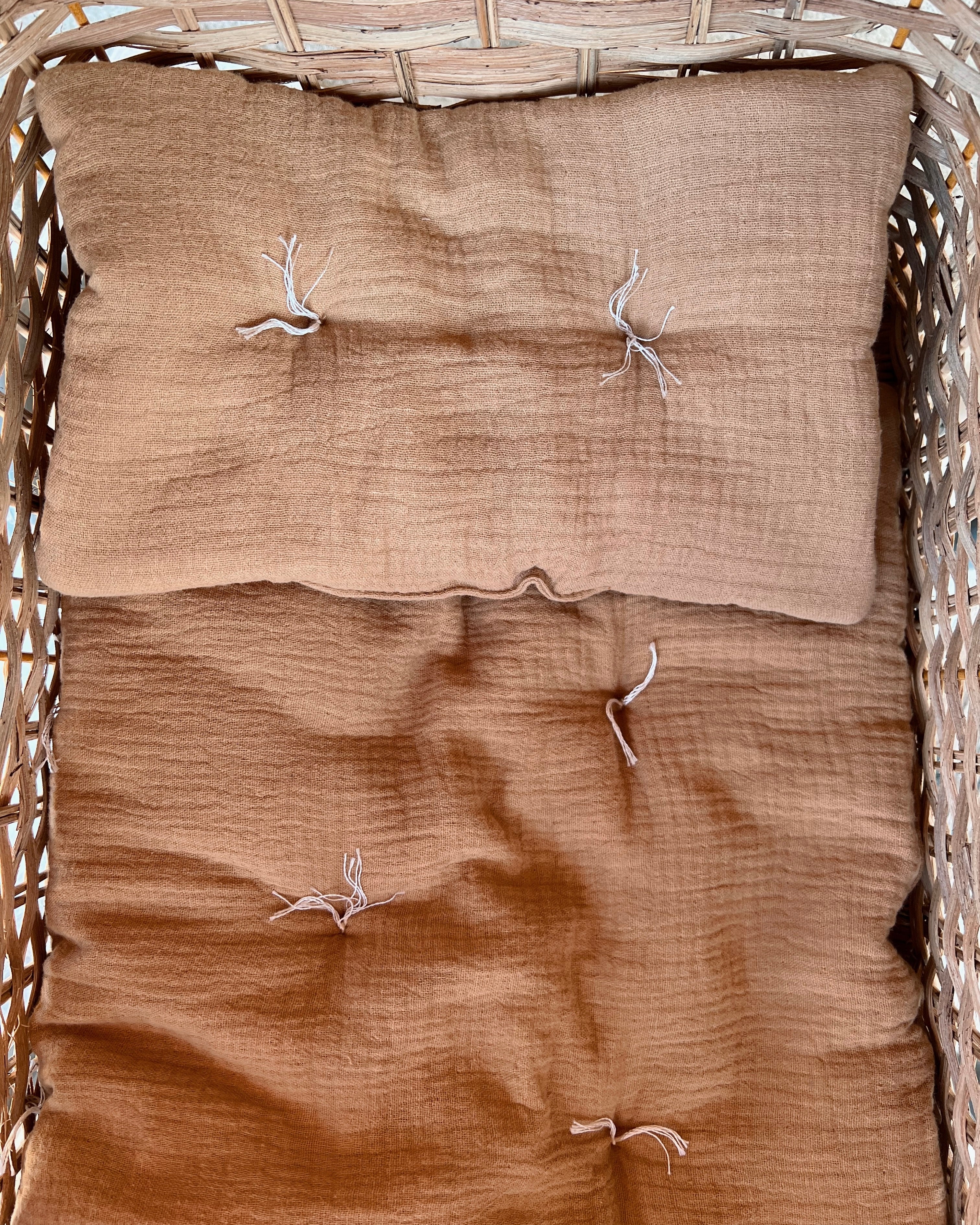 Doll Muslin Bedding Set - Toffee - Image 4
