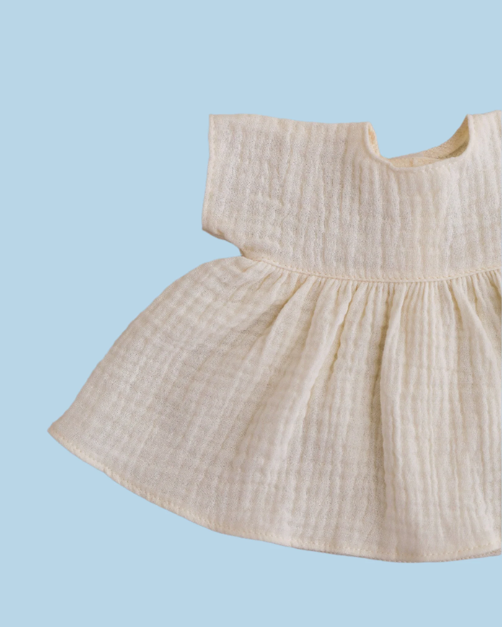 Minikane Doll Clothes | Doll Muslin Dress - White - Image 3