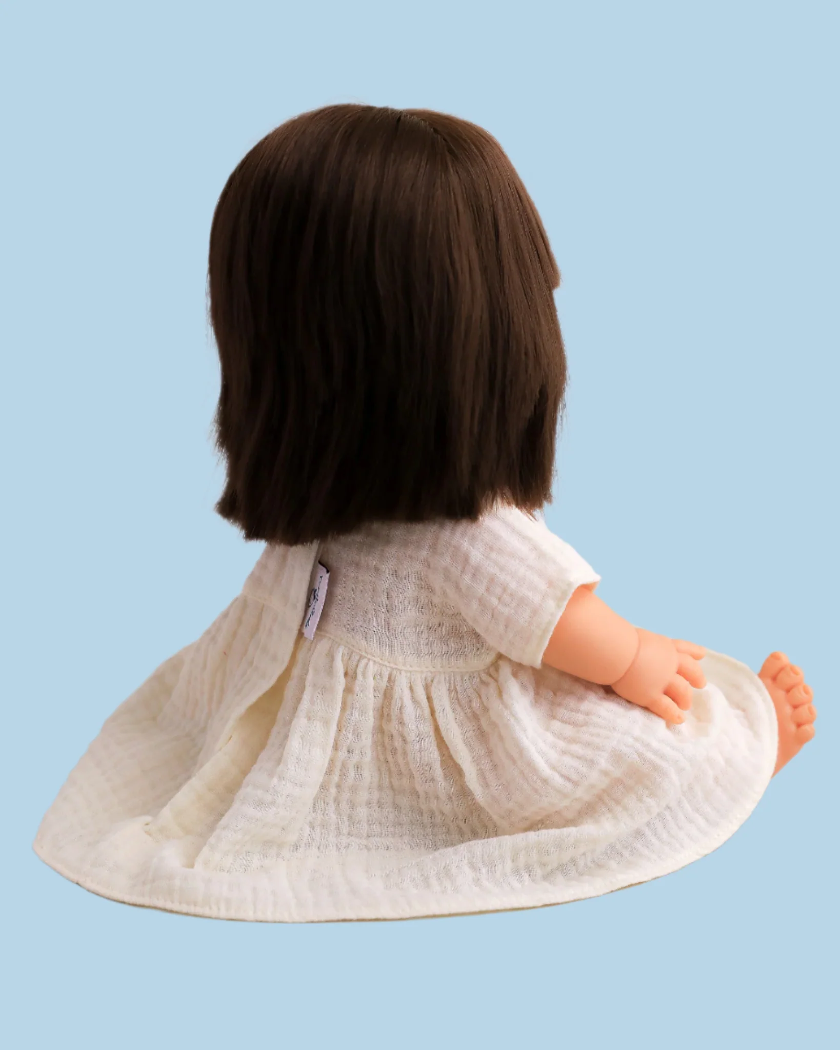 Minikane Doll Clothes | Doll Muslin Dress - White - Image 6