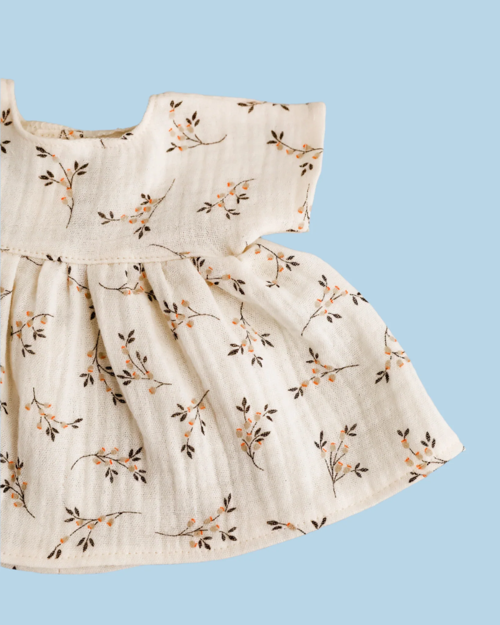 Minikane Doll Clothes | Doll Muslin Dress - Woodland Whisper - Image 3