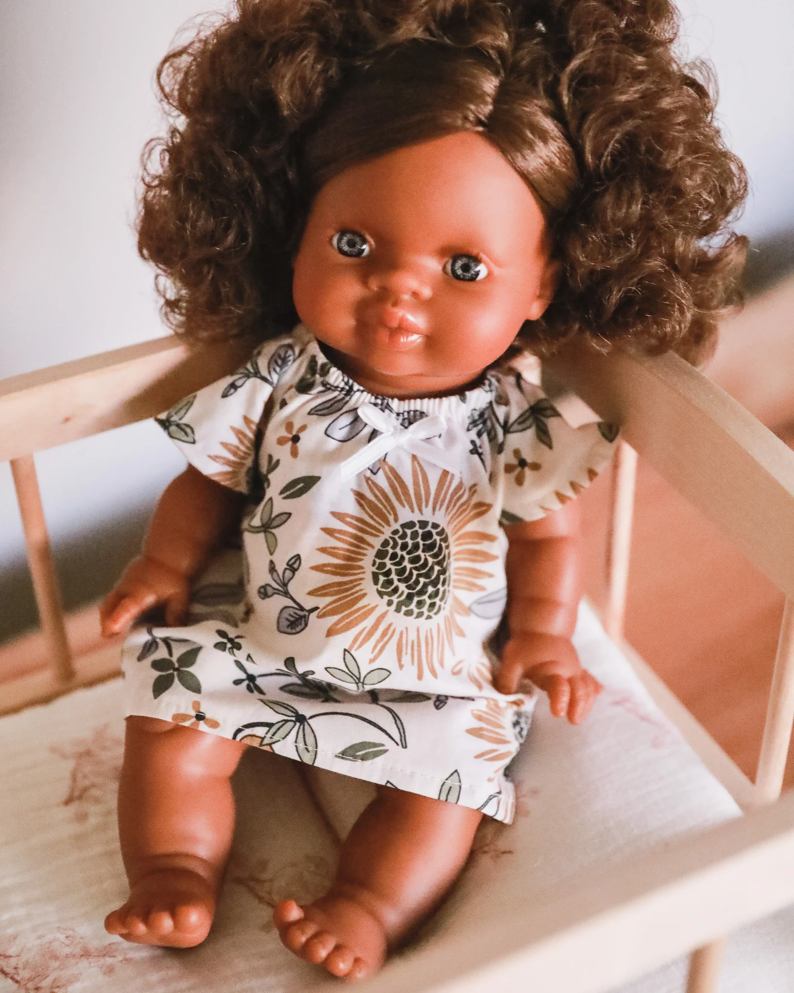 Minikane Doll Clothes | Doll Nightgown - Sunflower - Image 4