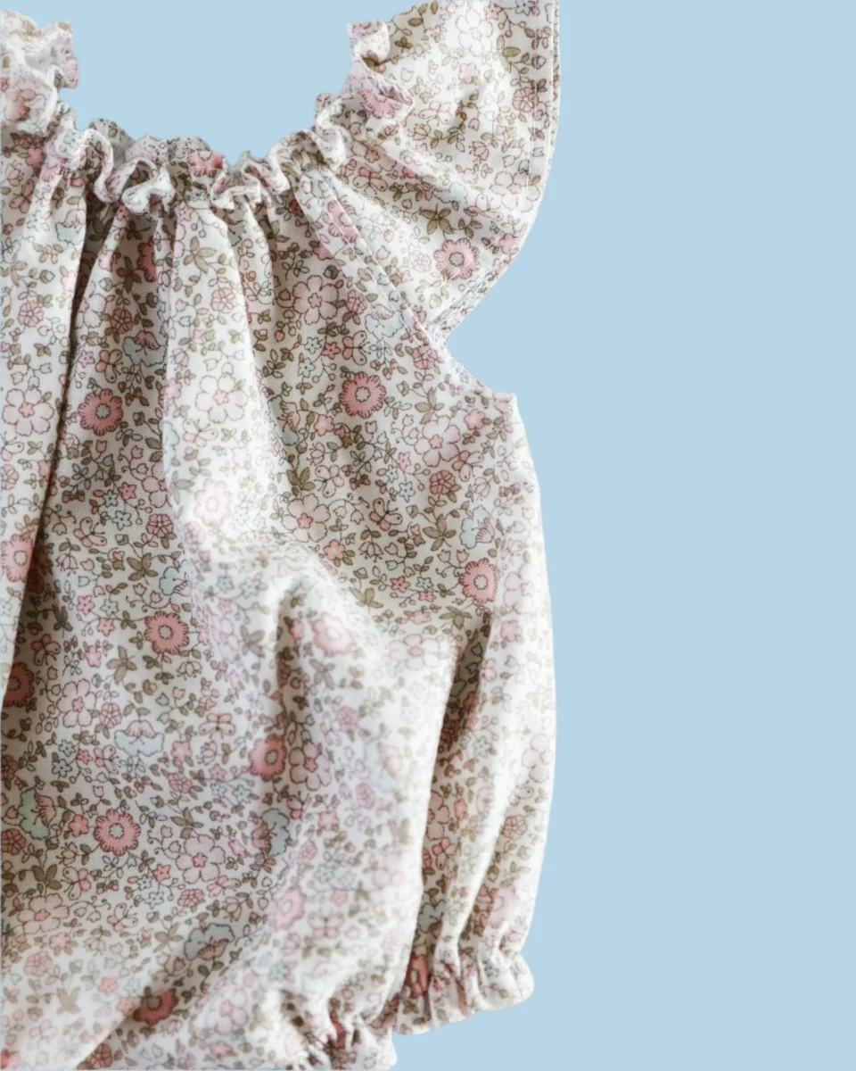 Minikane Doll Clothes | Doll Romper - Summer Flowers (13" dolls) - Image 3