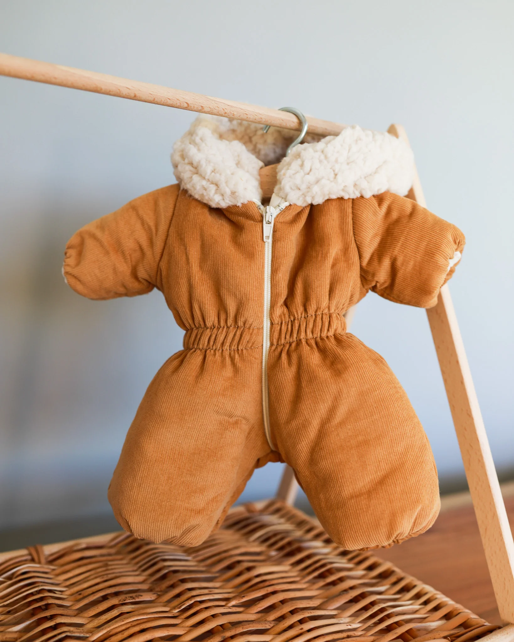 Minikane Doll Clothes | Doll Snowsuit - Brown - Image 4