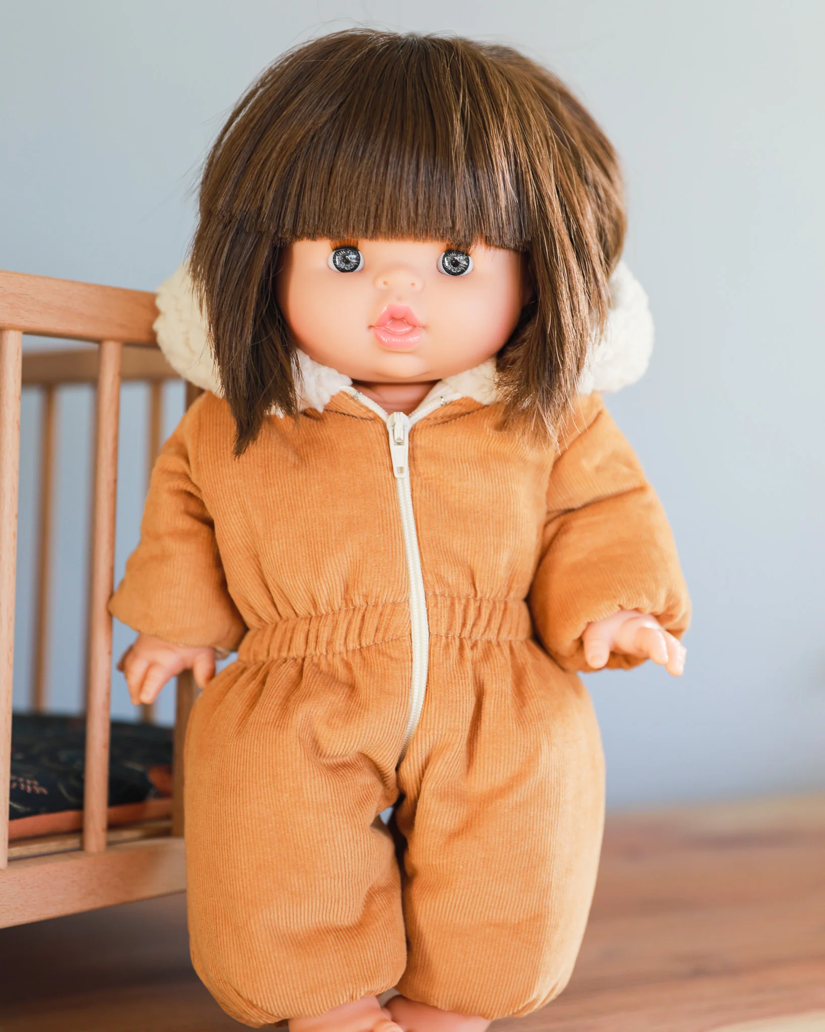 Minikane Doll Clothes | Doll Snowsuit - Brown - Image 5