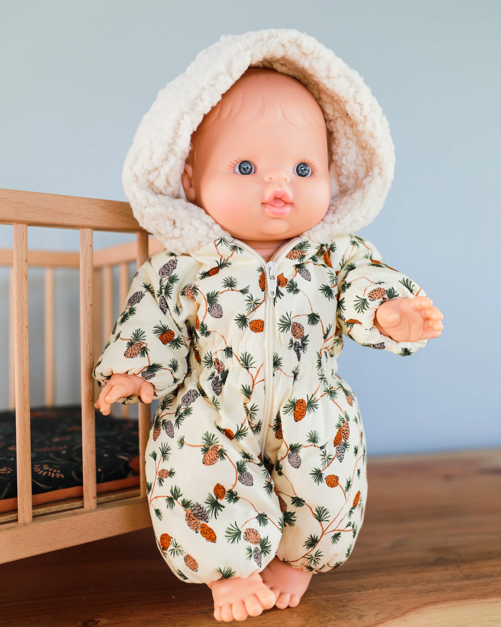 Minikane Doll Clothes | Doll Snowsuit - Pinecones - Image 2