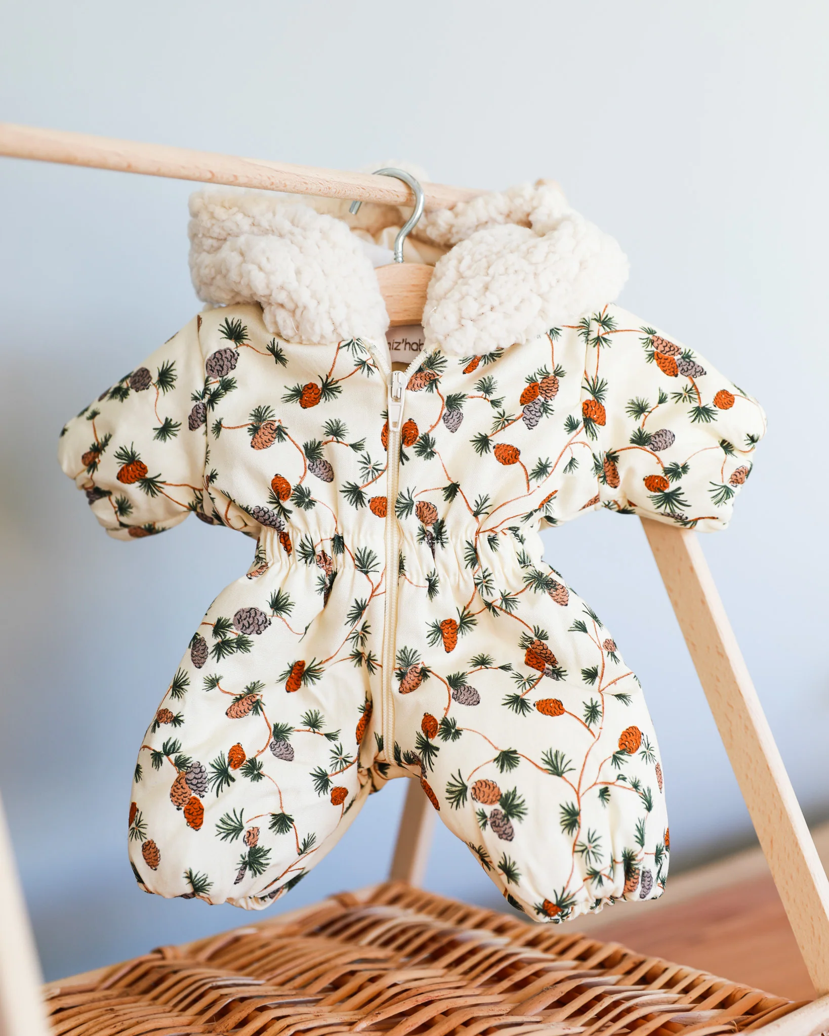 Minikane Doll Clothes | Doll Snowsuit - Pinecones - Image 3