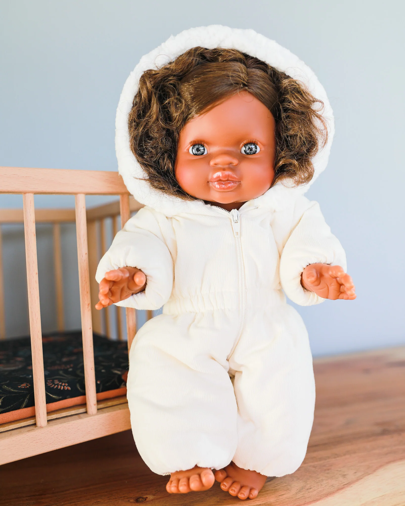 Minikane Doll Clothes | Doll Snowsuit - White - Image 2