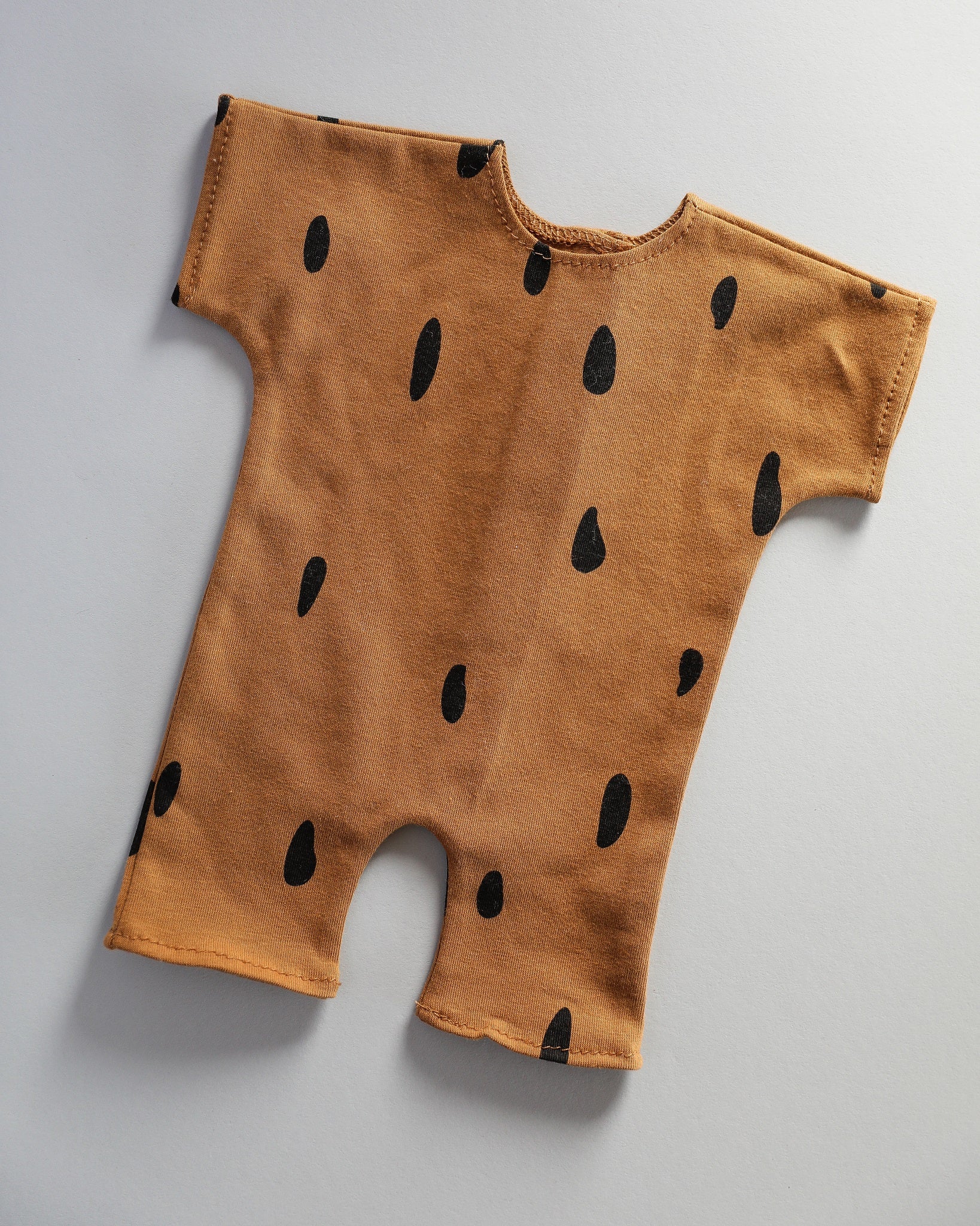 Minikane Doll Clothes | Baby Doll Spotted Romper (Brown) - Image 2