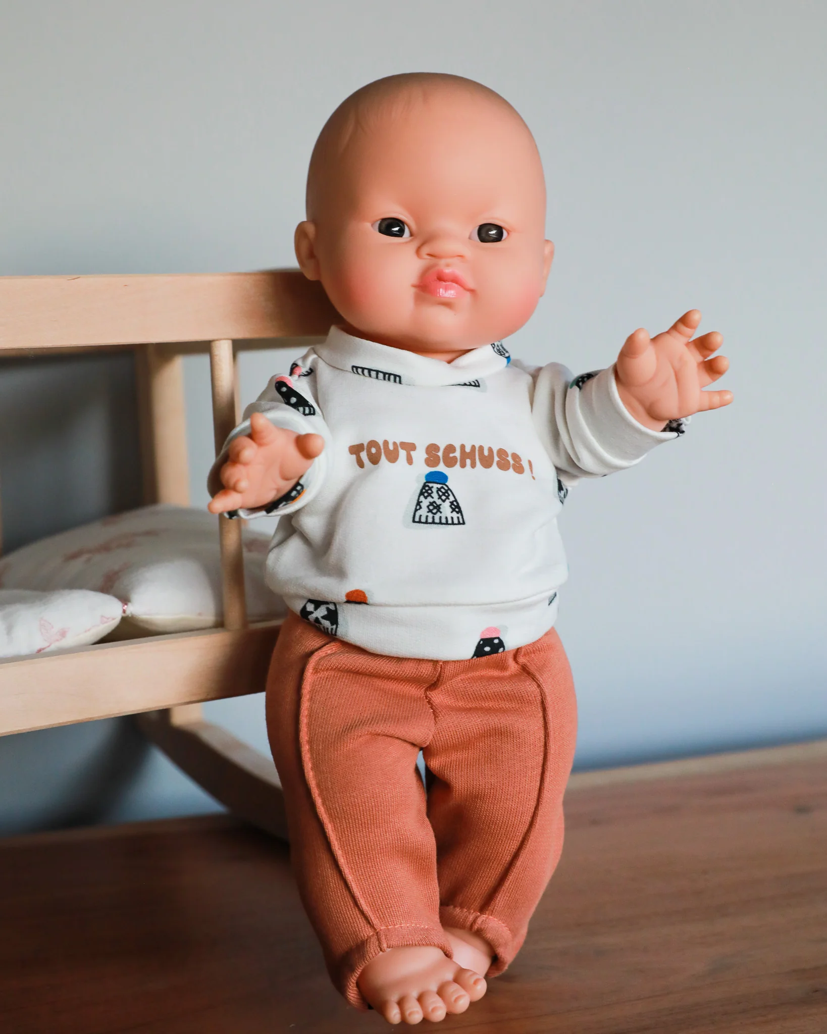 Minikane Doll Clothes | Doll Sweatshirt Set - Tout Shouss! (13" dolls) - Image 5