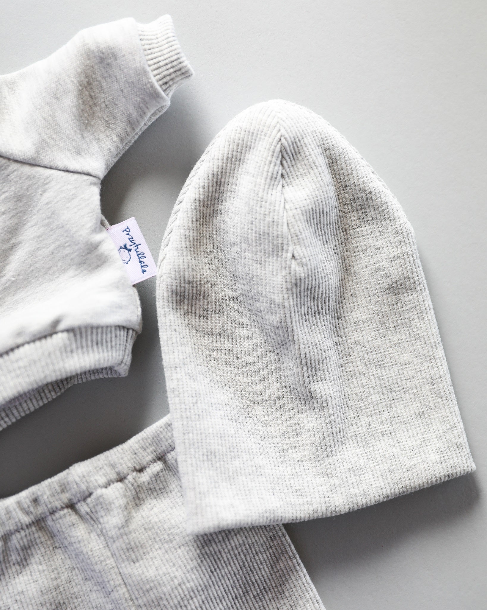 Minikane Doll Clothes | Doll Sweatshirt Set w/ Beanie - Grey - Image 4
