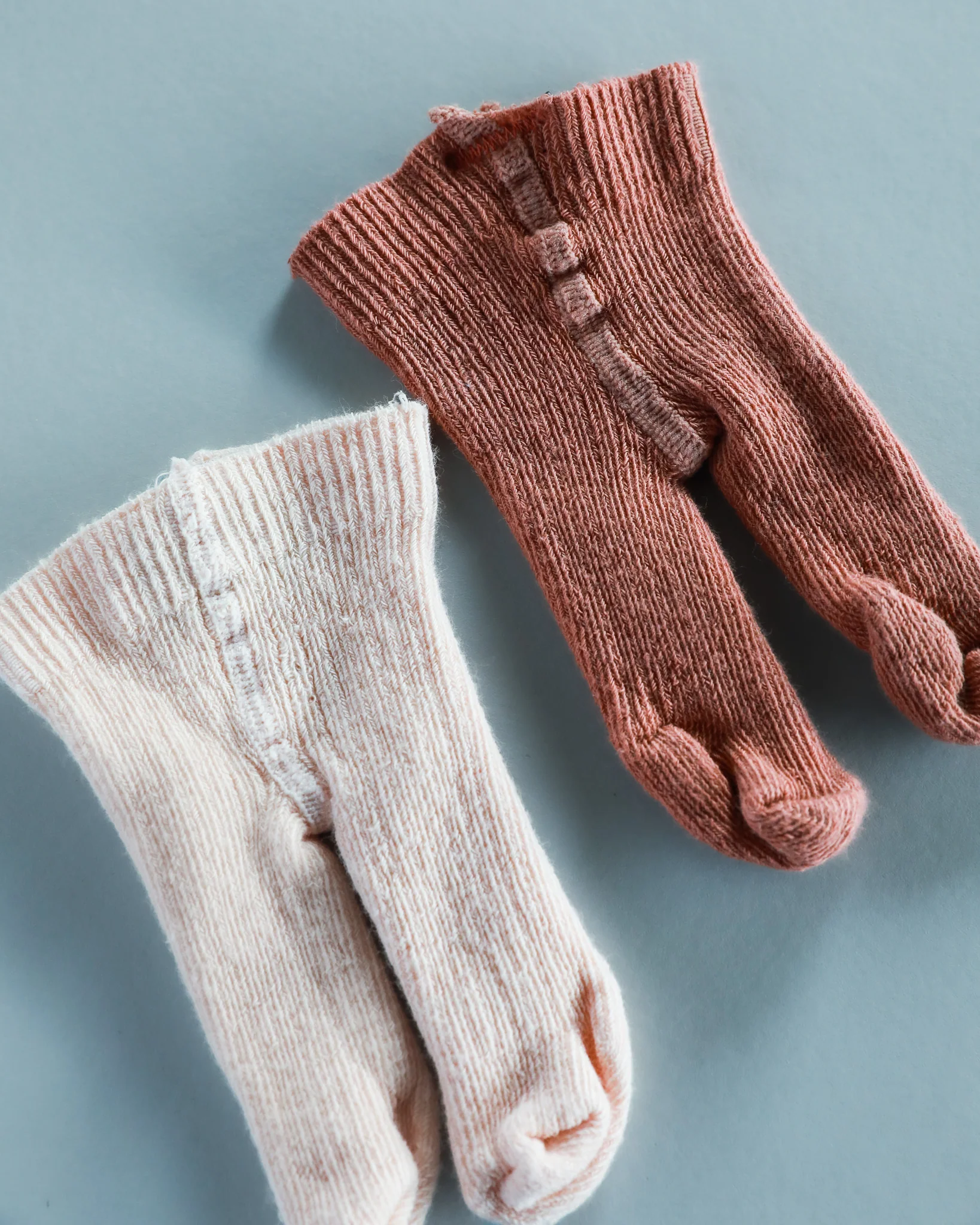 Minikane Doll Clothes | Baby Doll Tights - Rose/Blush (pair of 2) - Image 2