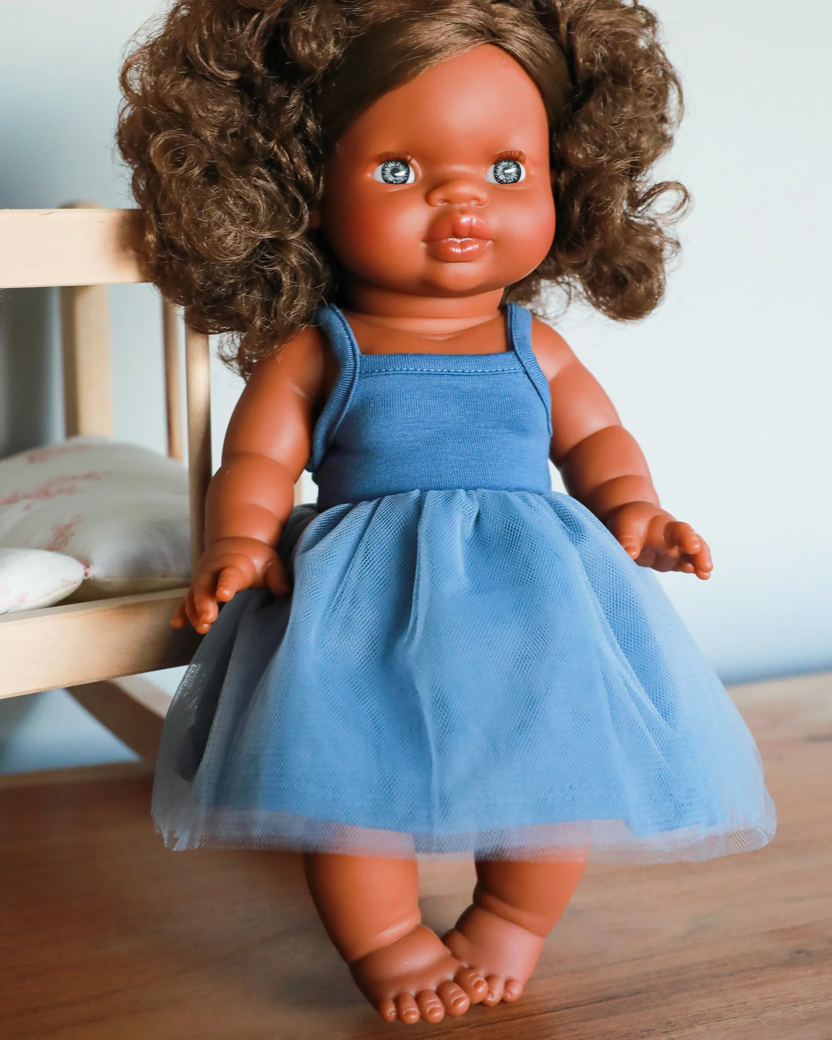 Minikane Doll Clothes | Doll Tutu Dress - Blue - Image 3