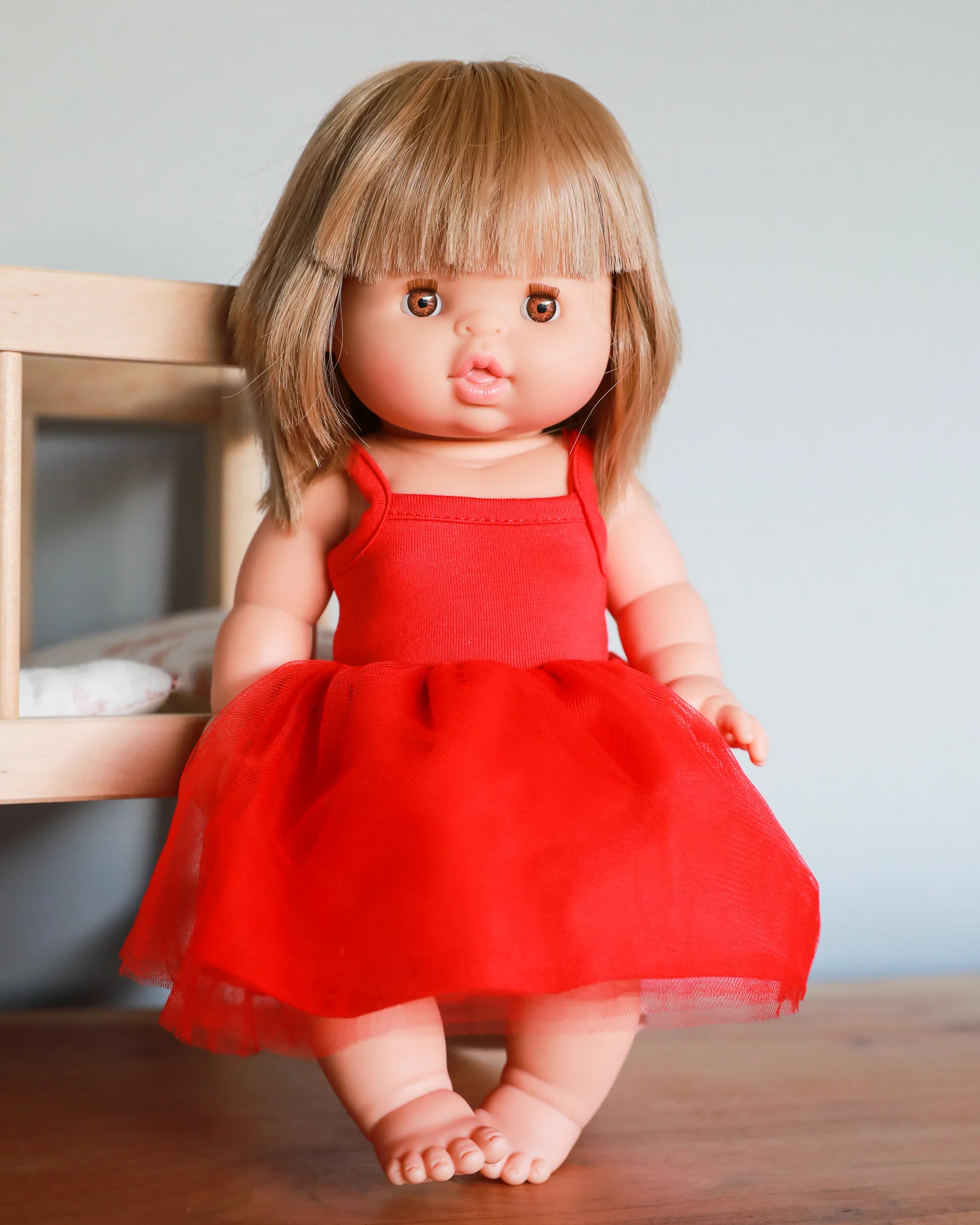 Minikane Doll Clothes | Doll Tutu Dress - Red - Image 2