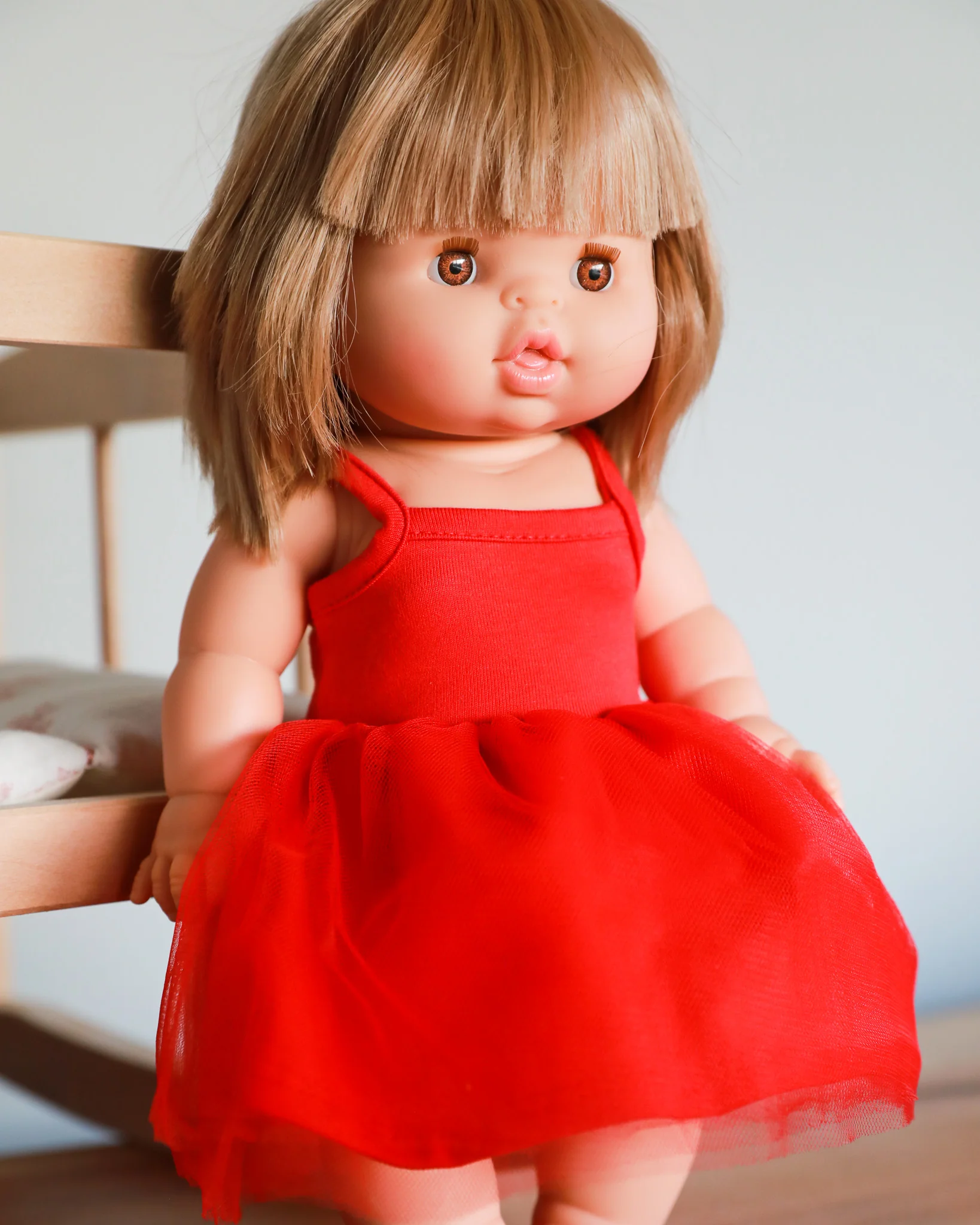 Minikane Doll Clothes | Doll Tutu Dress - Red - Image 3