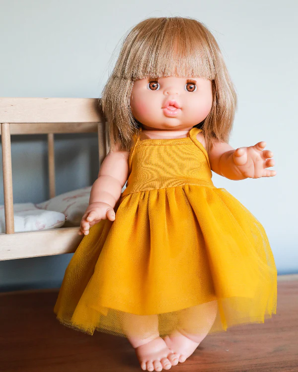 Doll Tutu Dress - Yellow (13" dolls) - Image 4