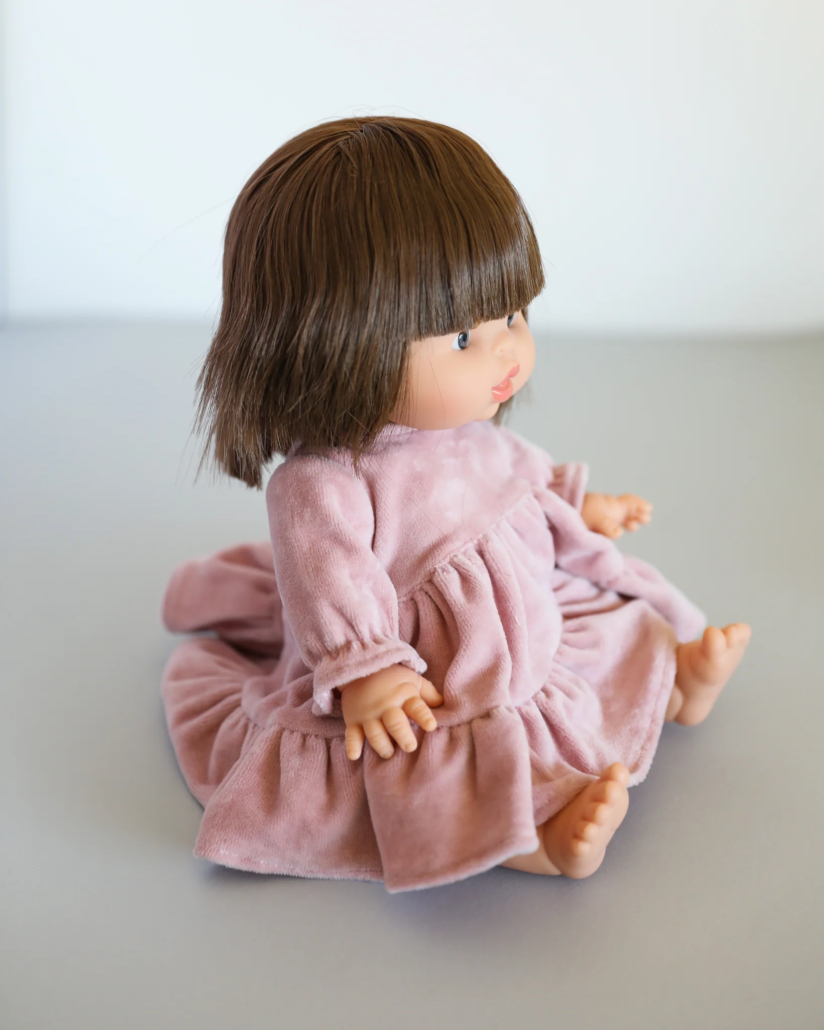 Minikane Doll Clothes | Doll Velvet Dress - Dusty Pink - Image 5