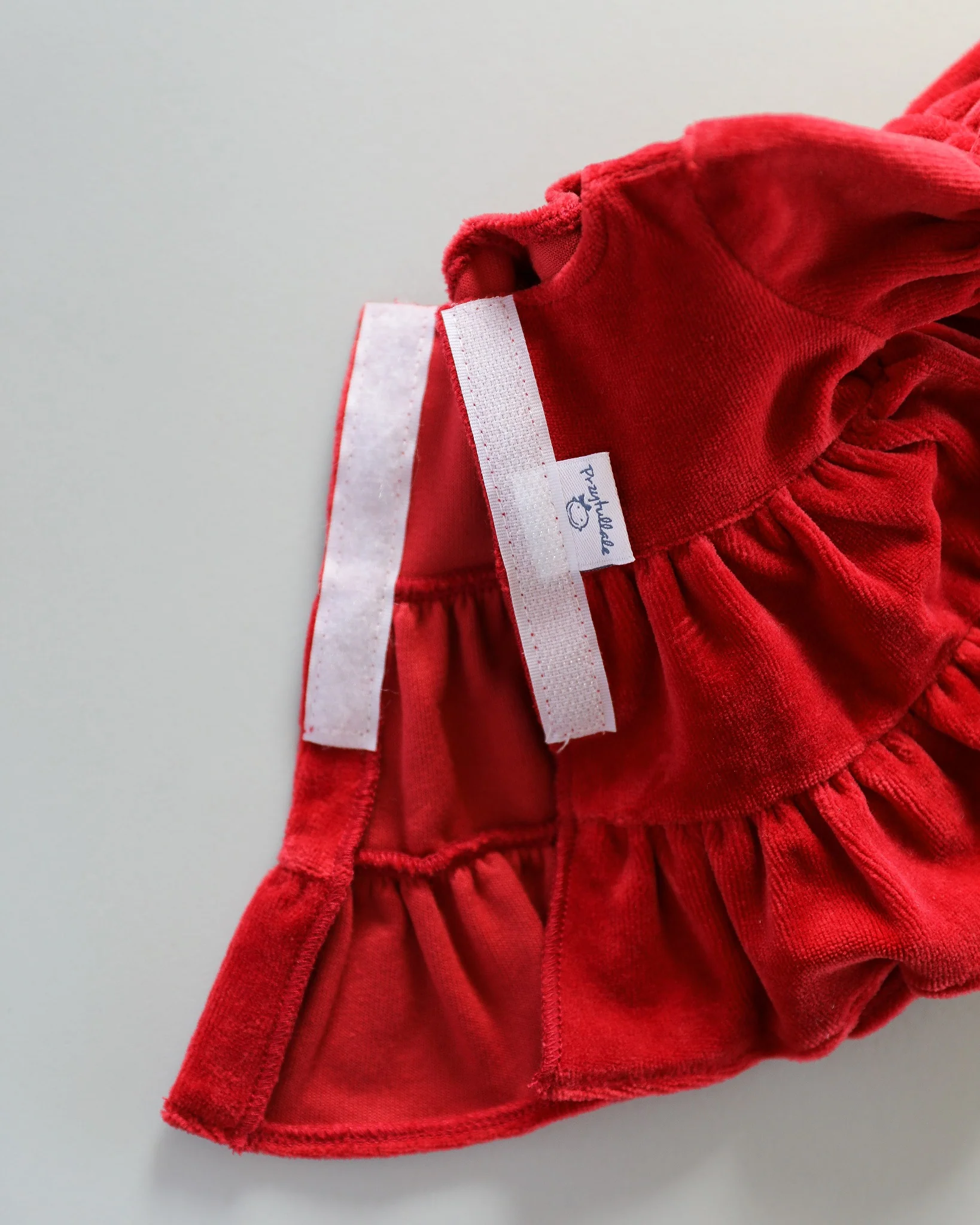 Minikane Doll Clothes | Doll Velvet Dress - Red - Image 4