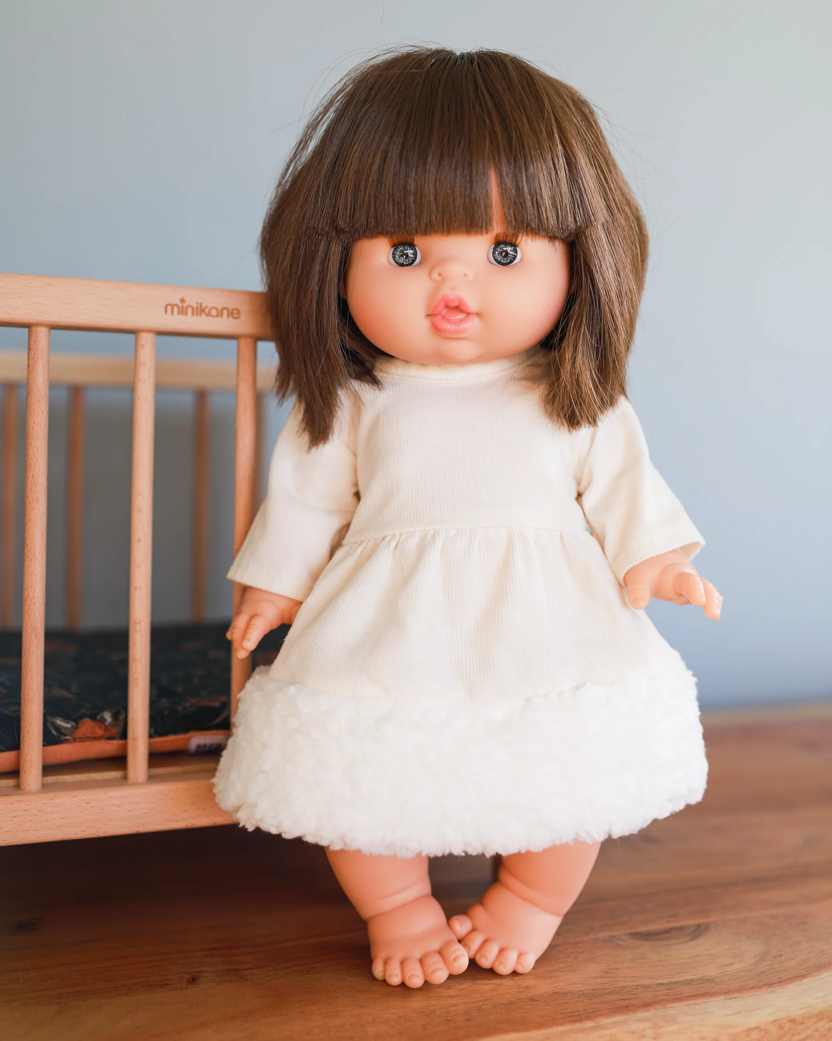 Minikane Doll Clothes | Doll Winter Dress - White - Image 4