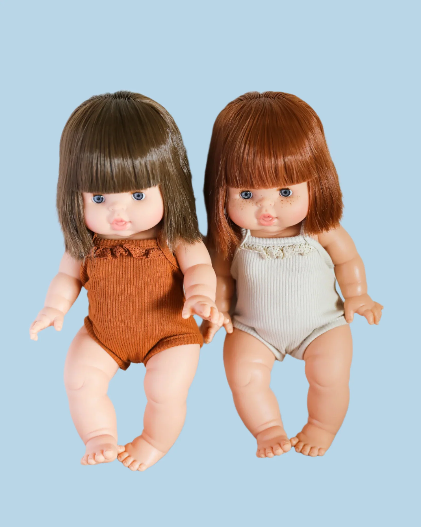 Minikane Doll Clothes | Sleeveless Ribbed Doll Onesie - White - Image 5