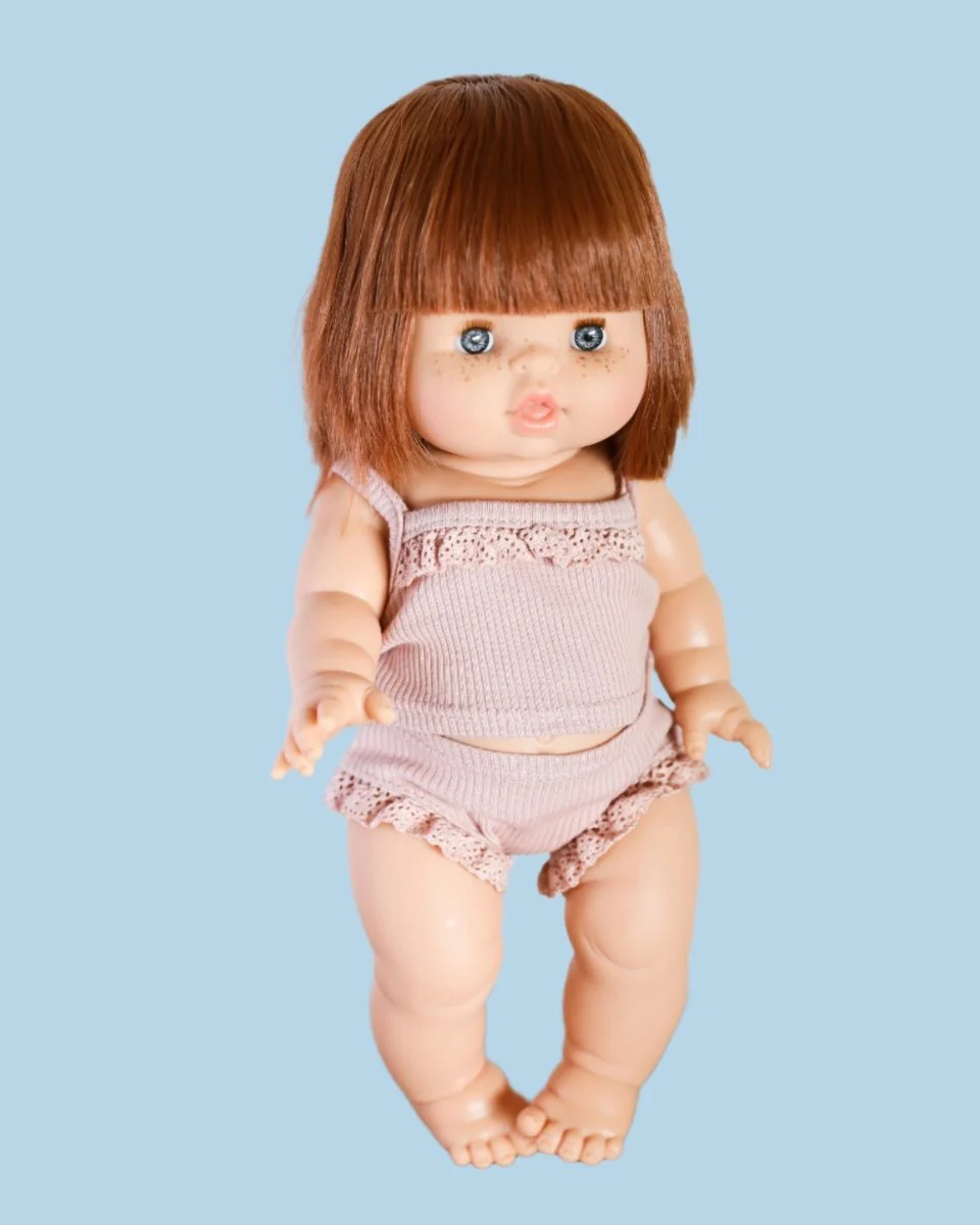 Minikane Doll Clothes | Ribbed Two-Piece Doll Outfit - Petal - Image 3