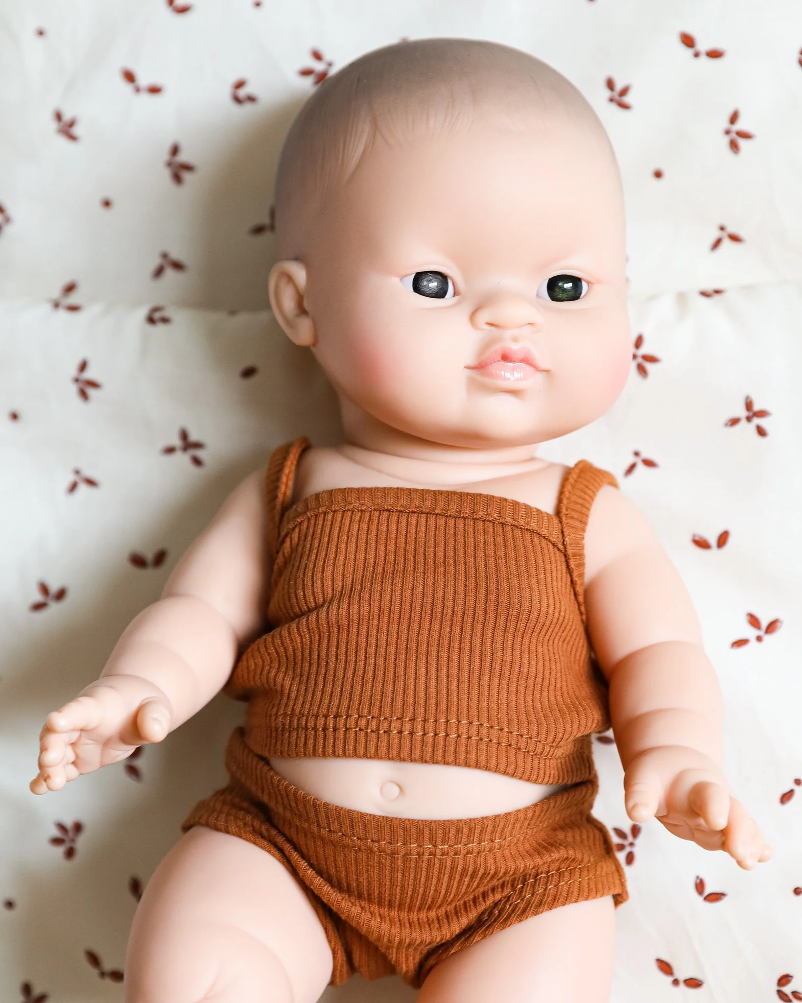 Minikane Doll Clothes | Baby Girl Doll Underwear Set (Brown) - Image 4