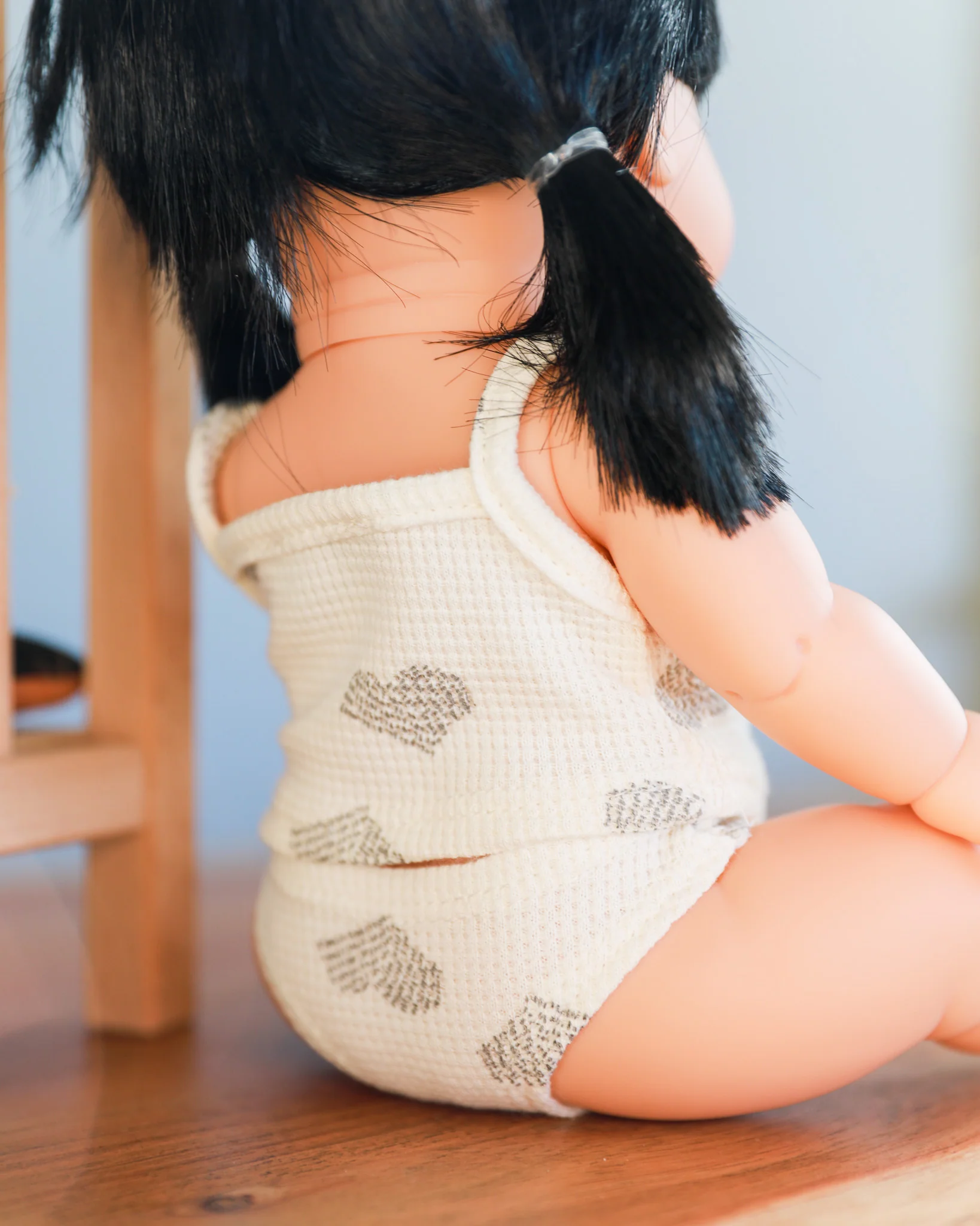 Minikane Doll Clothes | Two-Piece Underwear Doll Outfit - Hearts - Image 3