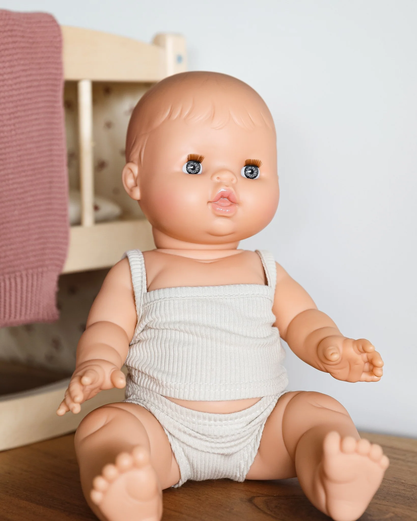 Minikane Doll Clothes | Baby Girl Doll Underwear Set (White) - Image 2