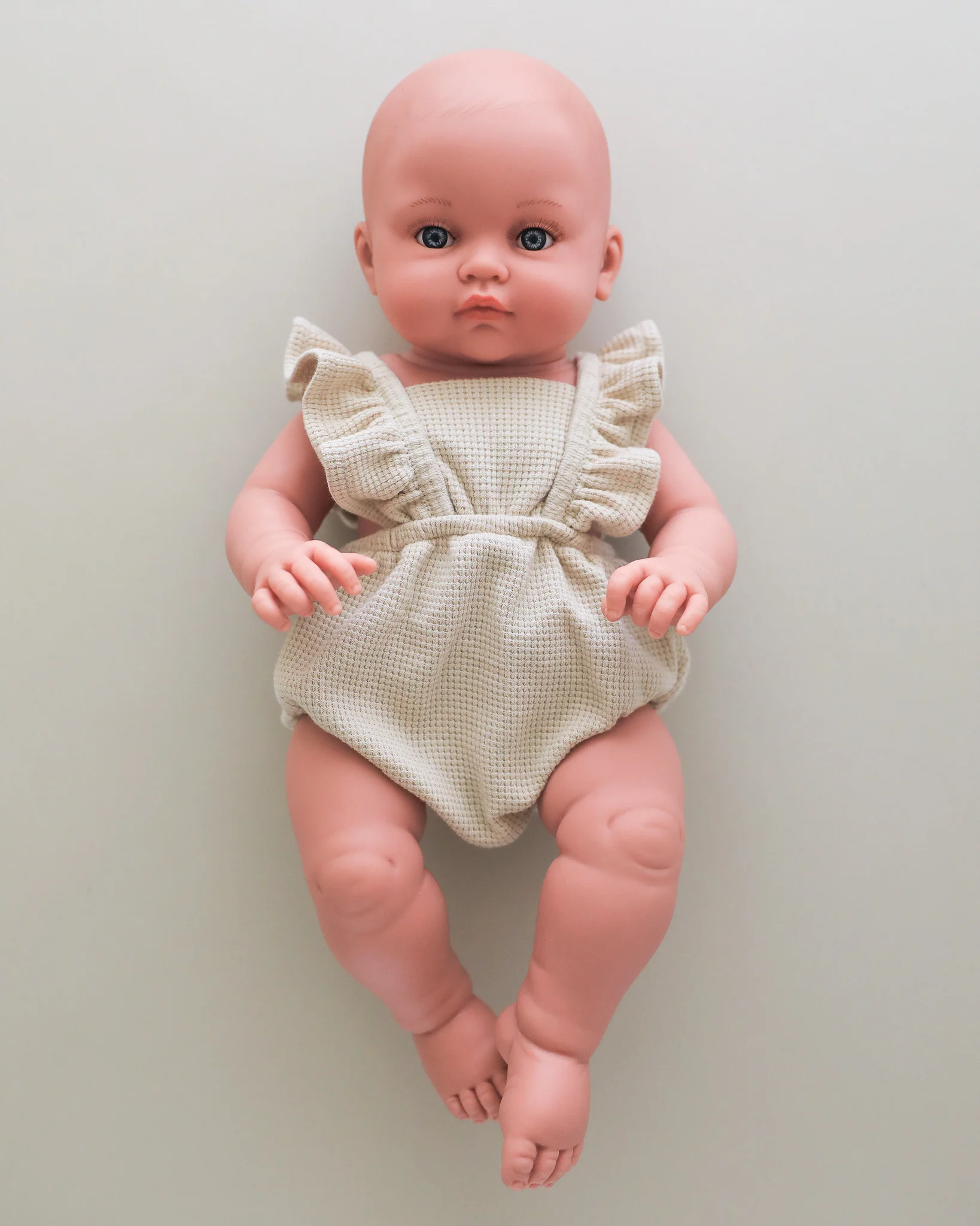 Minikane Doll Clothes | Bambini Doll Romper - Honeycomb Linen - Image 2