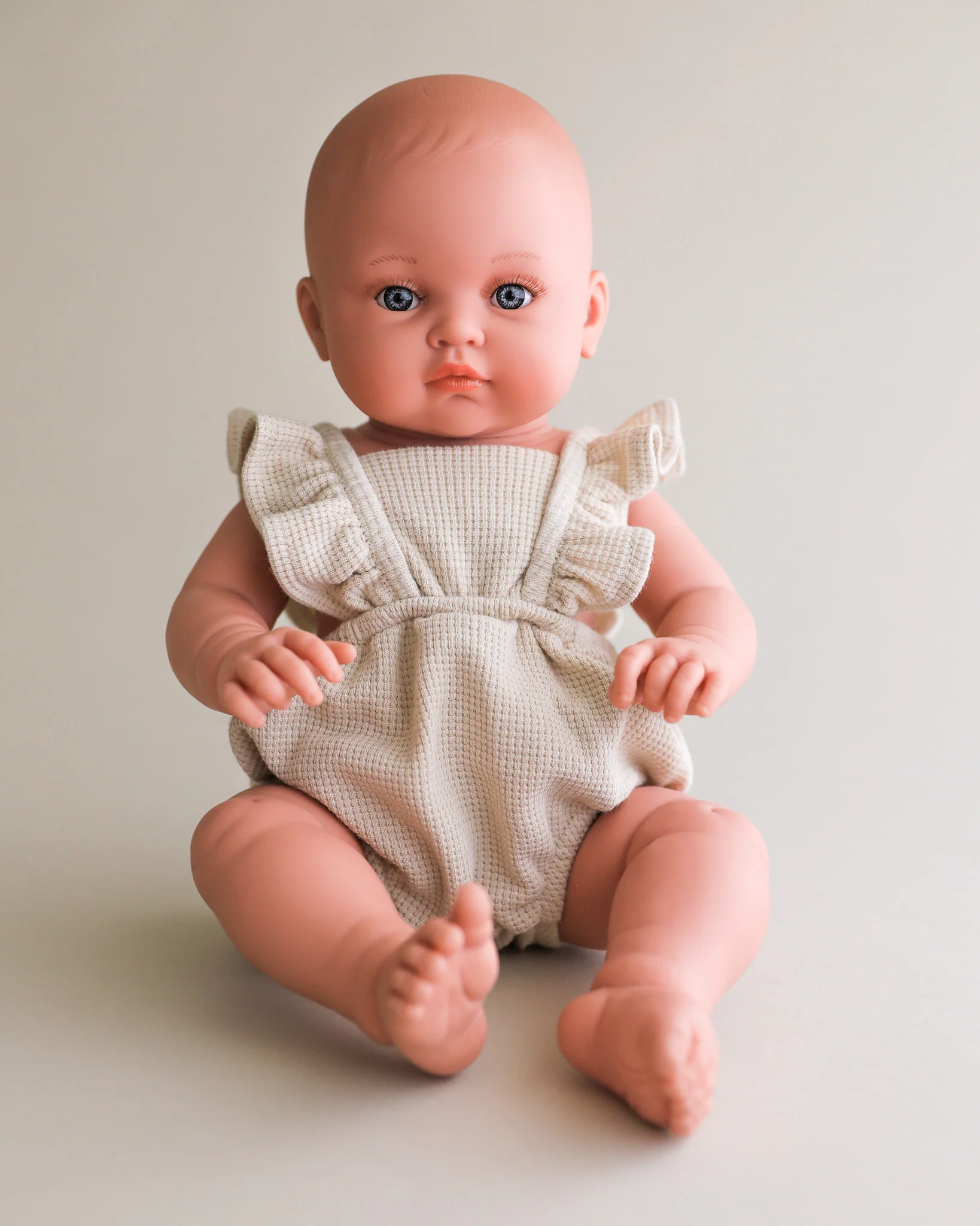 Minikane Doll Clothes | Bambini Doll Romper - Honeycomb Linen - Image 3
