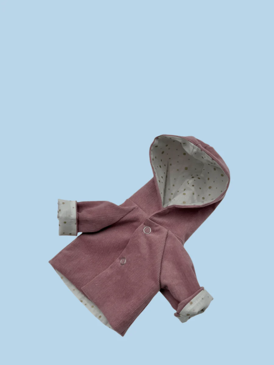 Minikane Doll Clothes | Corduroy Coat - Lavender (11" & 13" dolls) - Image 2